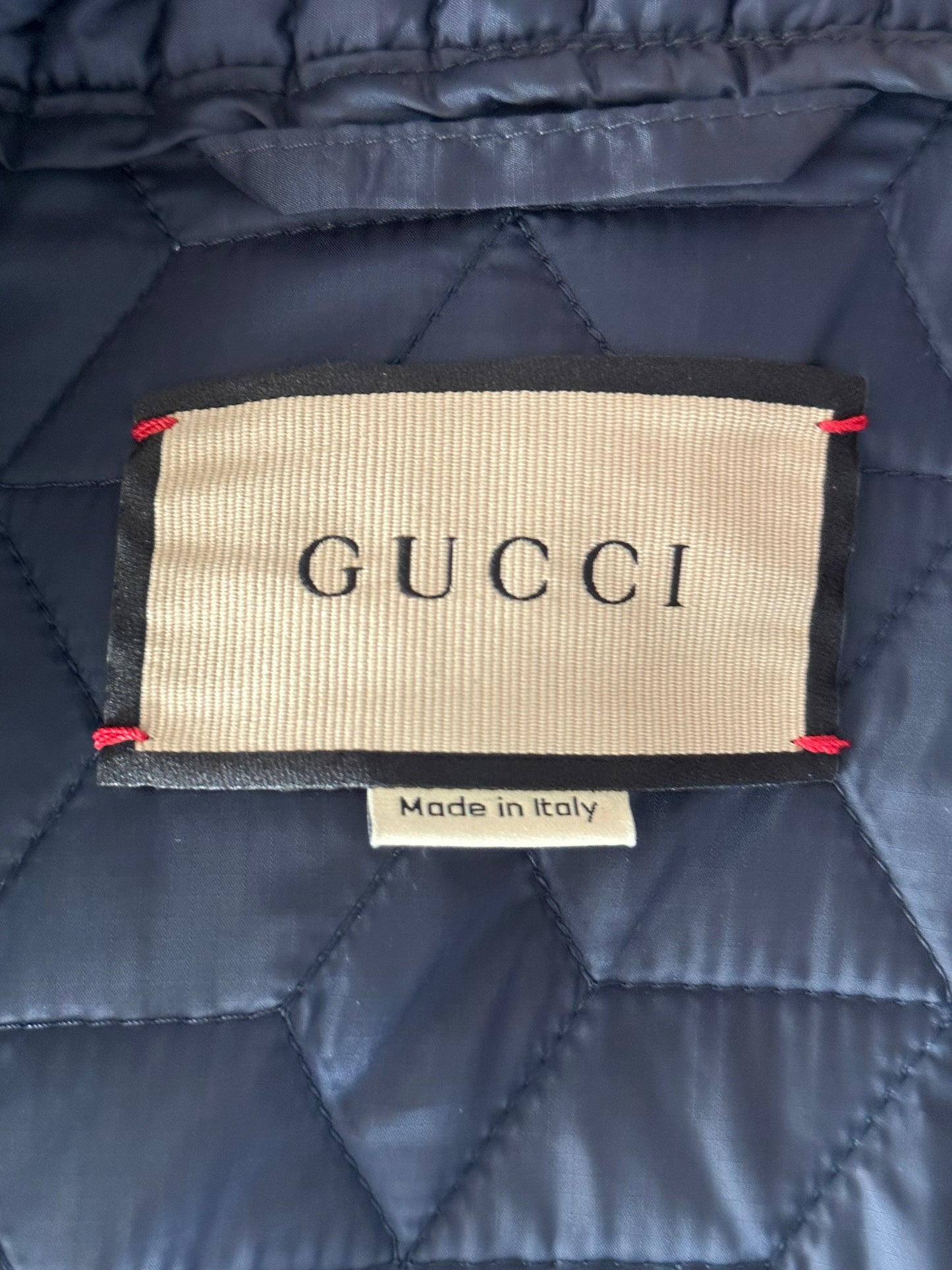 Gucci Black & Tan GG Monogram Quilted Jacket