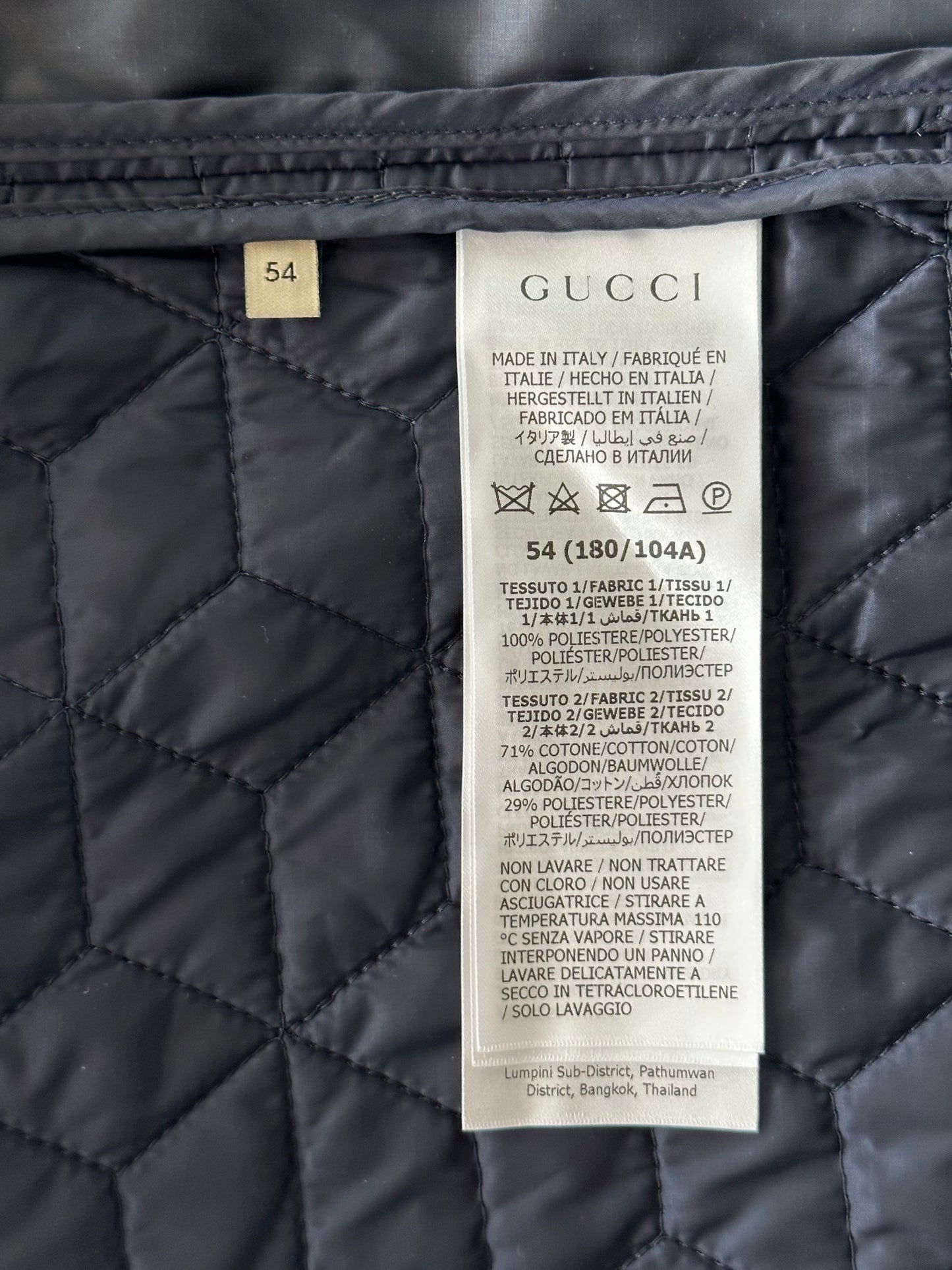 Gucci Black & Tan GG Monogram Quilted Jacket