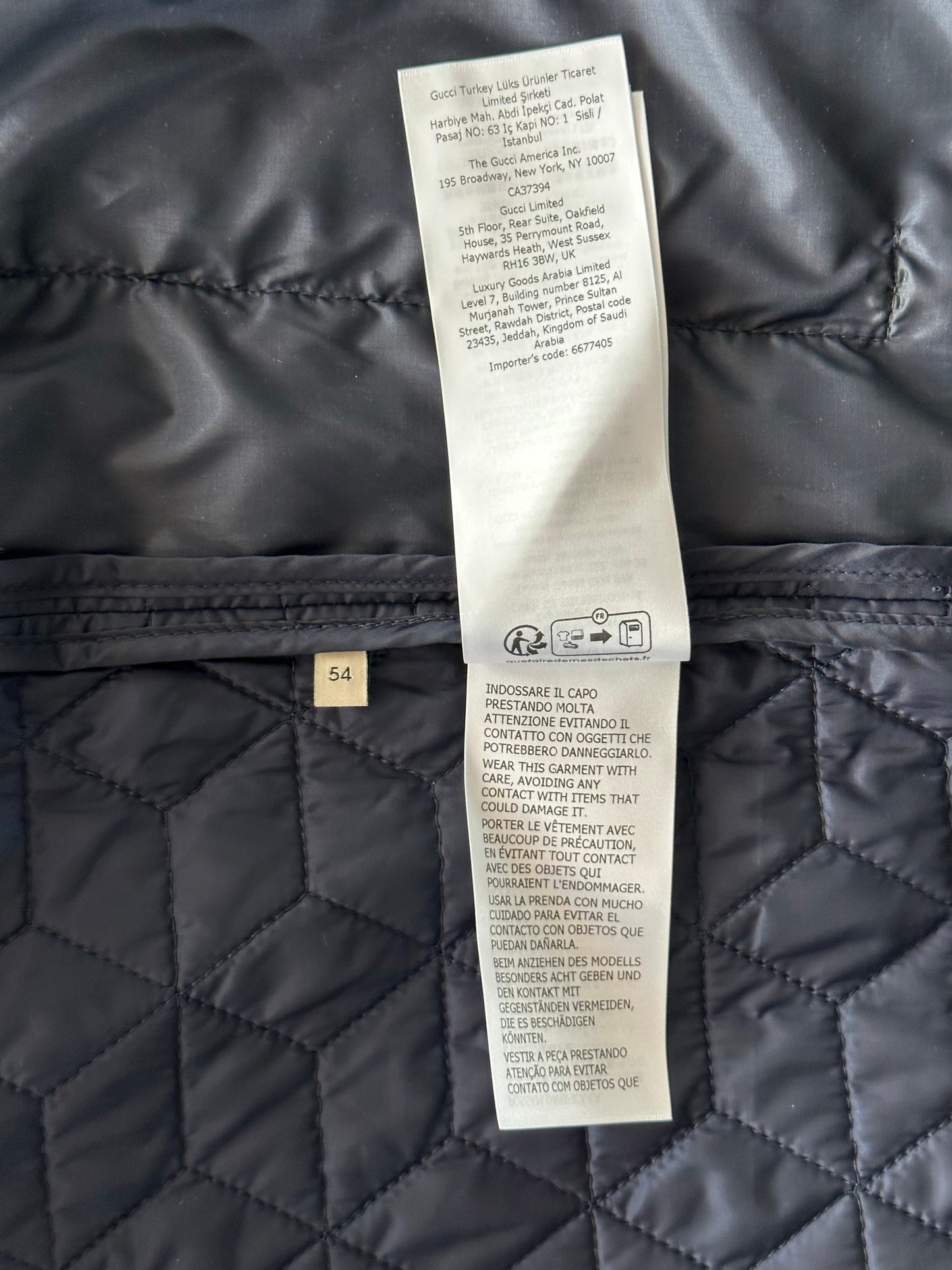 Gucci Black & Tan GG Monogram Quilted Jacket
