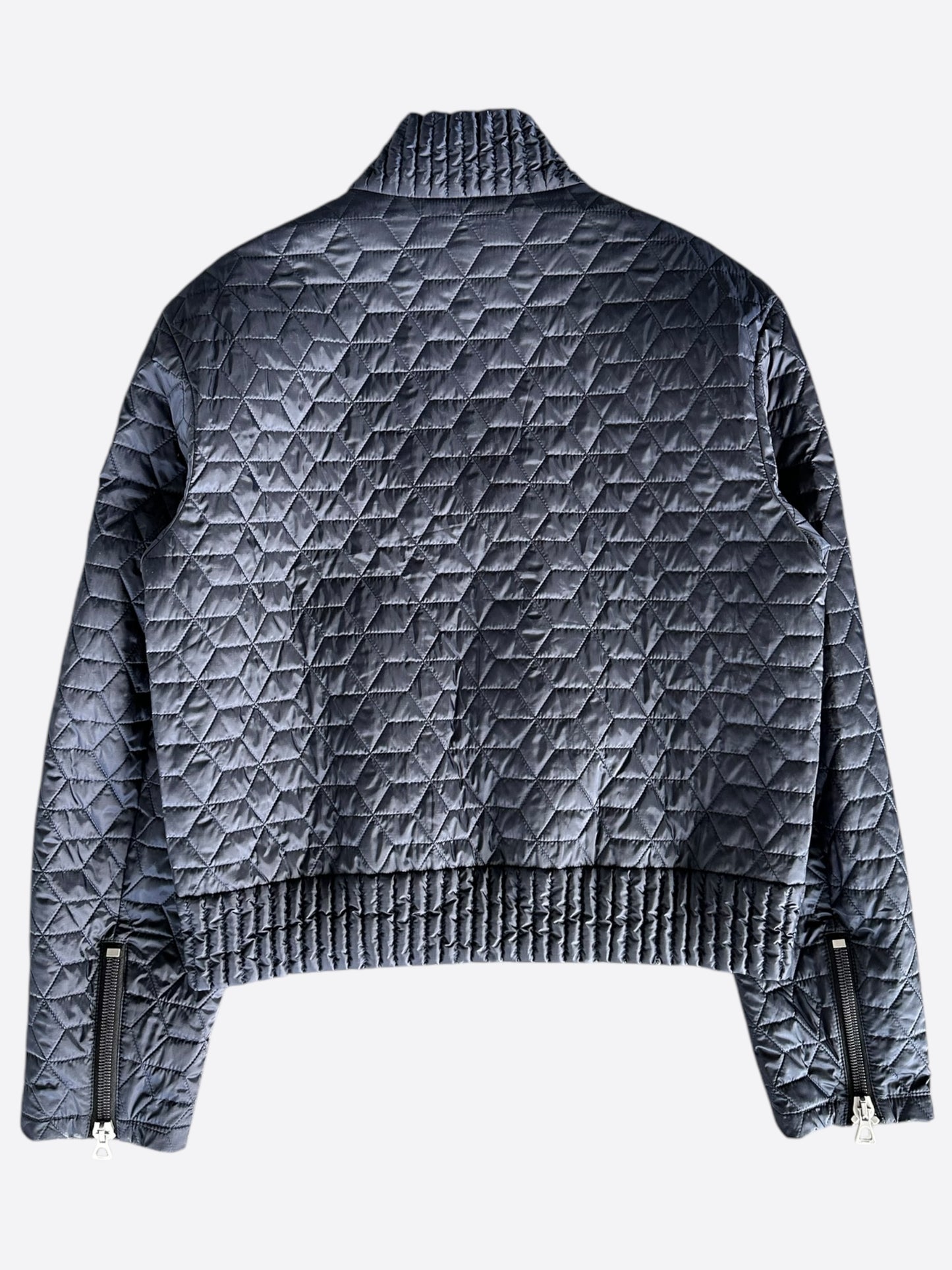 Gucci Black & Tan GG Monogram Quilted Jacket