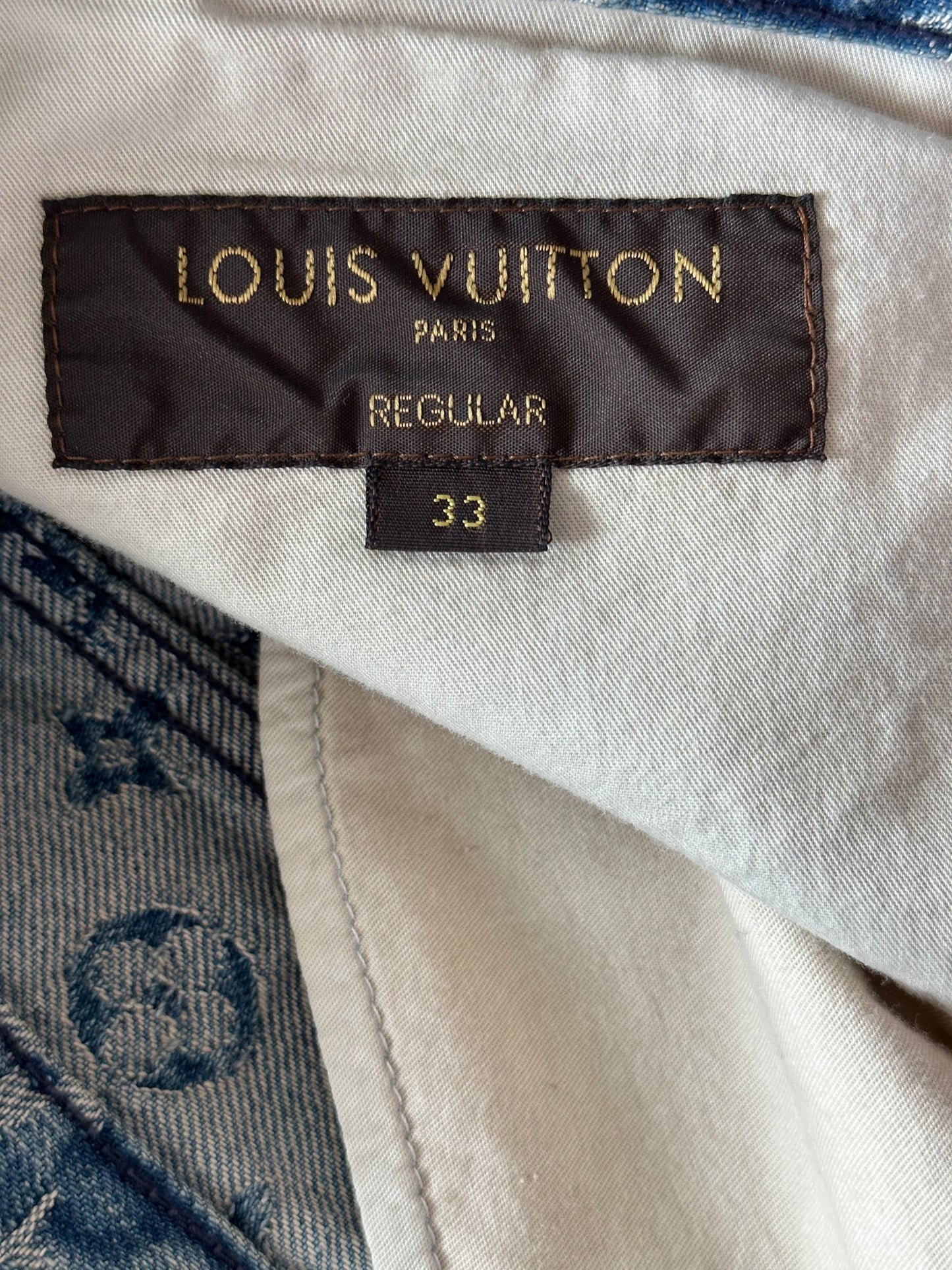 Louis Vuitton Supreme Blue Monogram Jeans