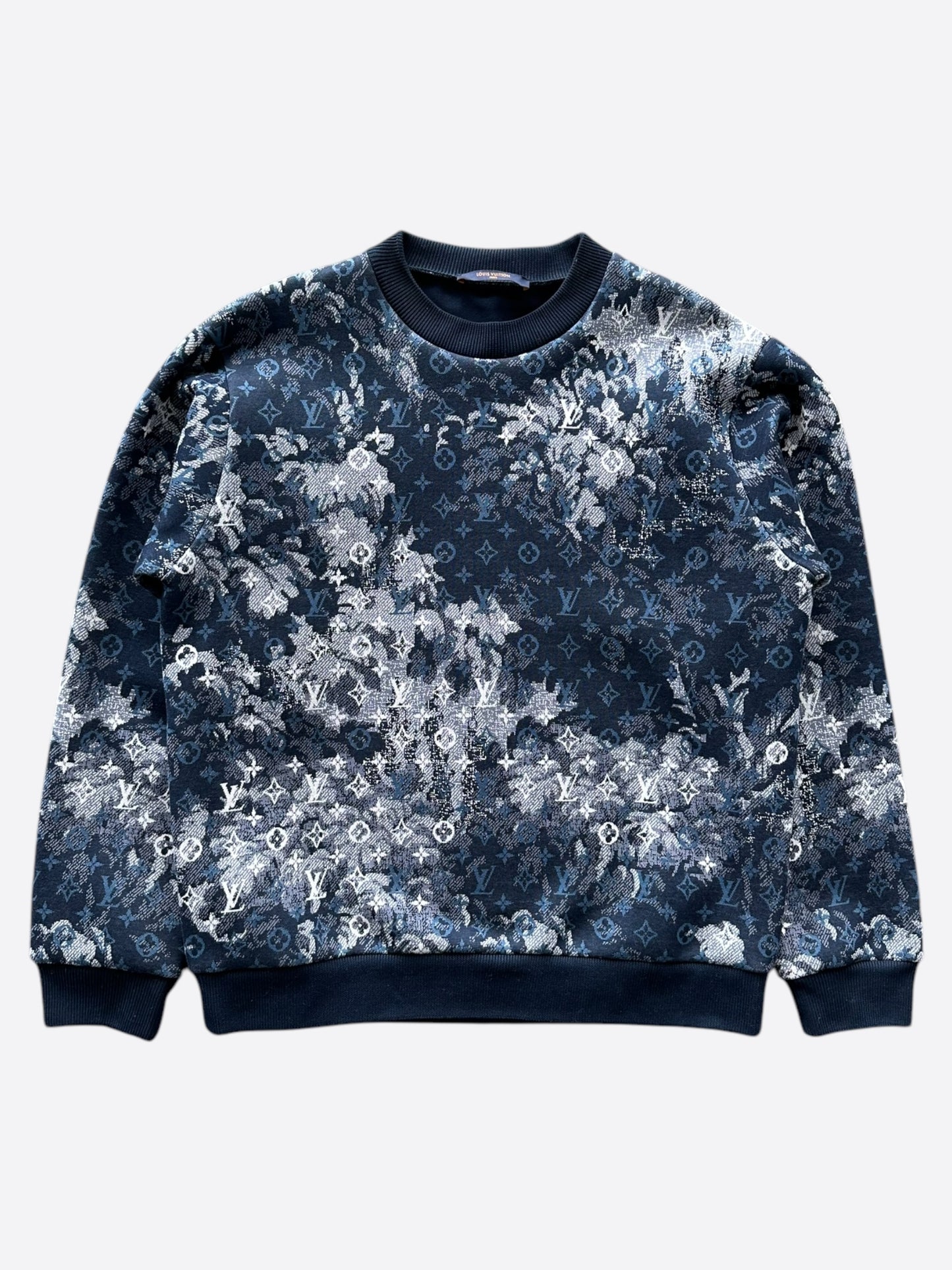 Louis Vuitton Blue Tapestry Monogram Sweater