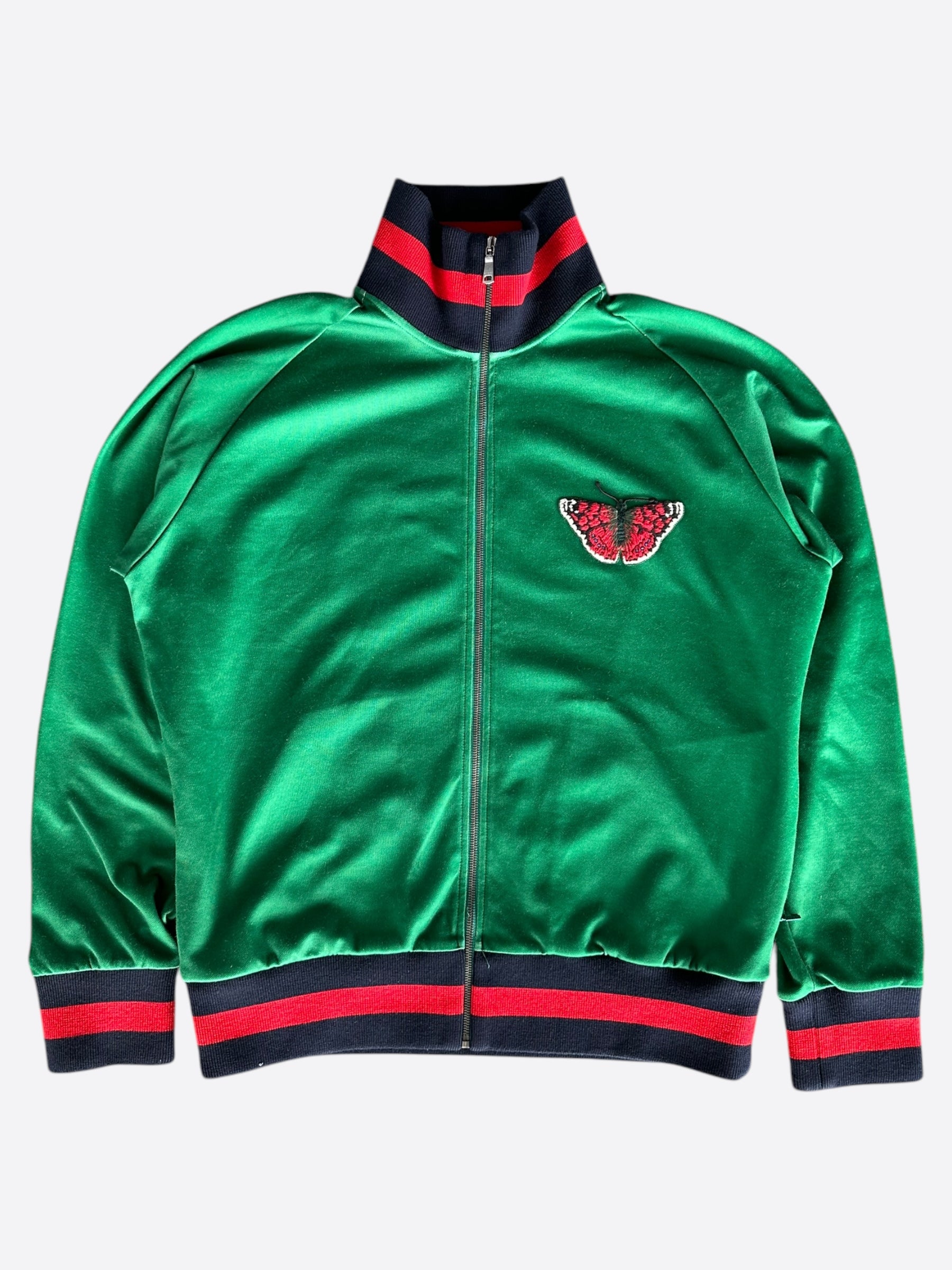 Gucci Green Snake Striped Track Jacket – Savonches - Main Image