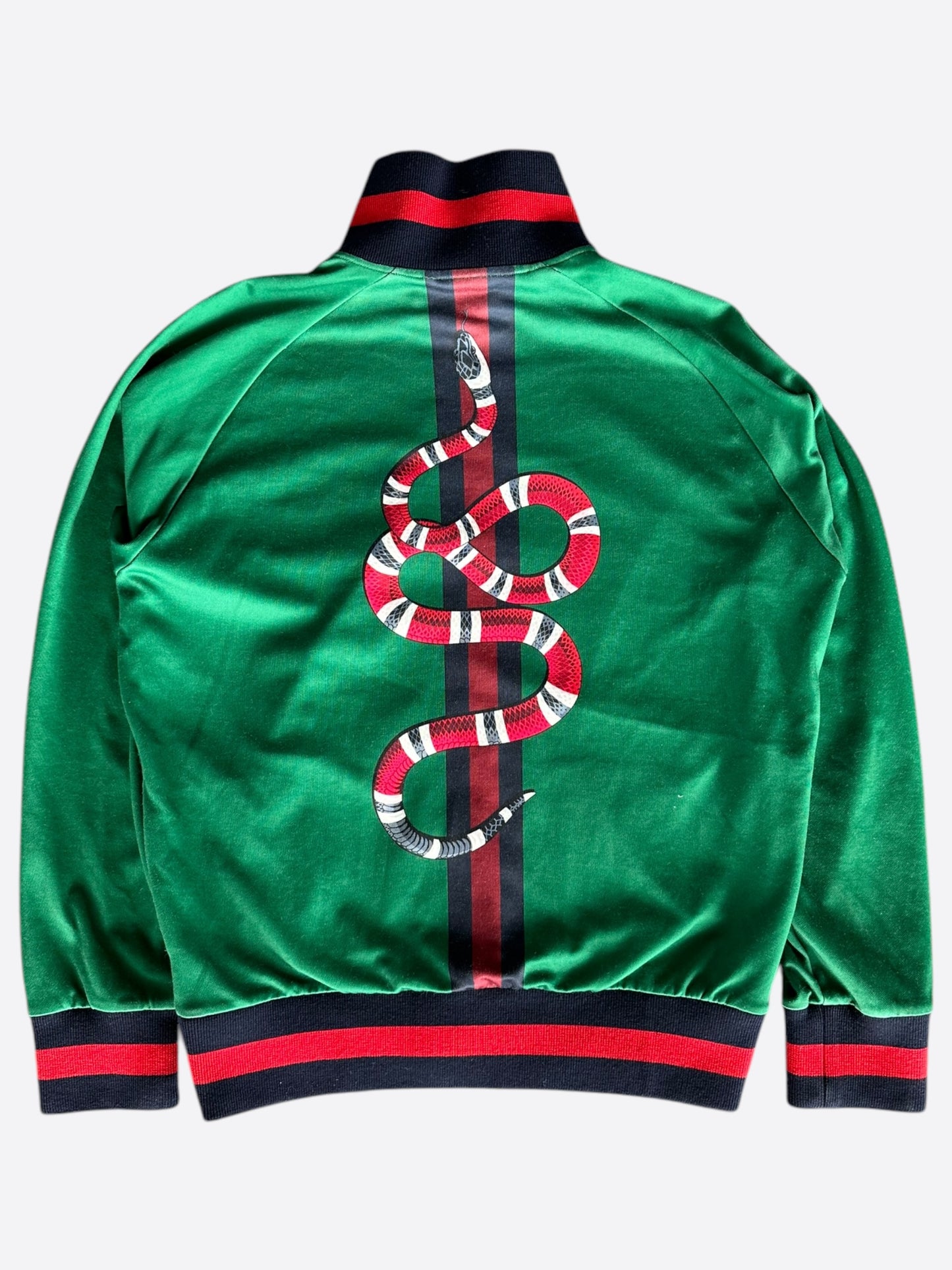 Gucci Green Snake Striped Track Jacket
