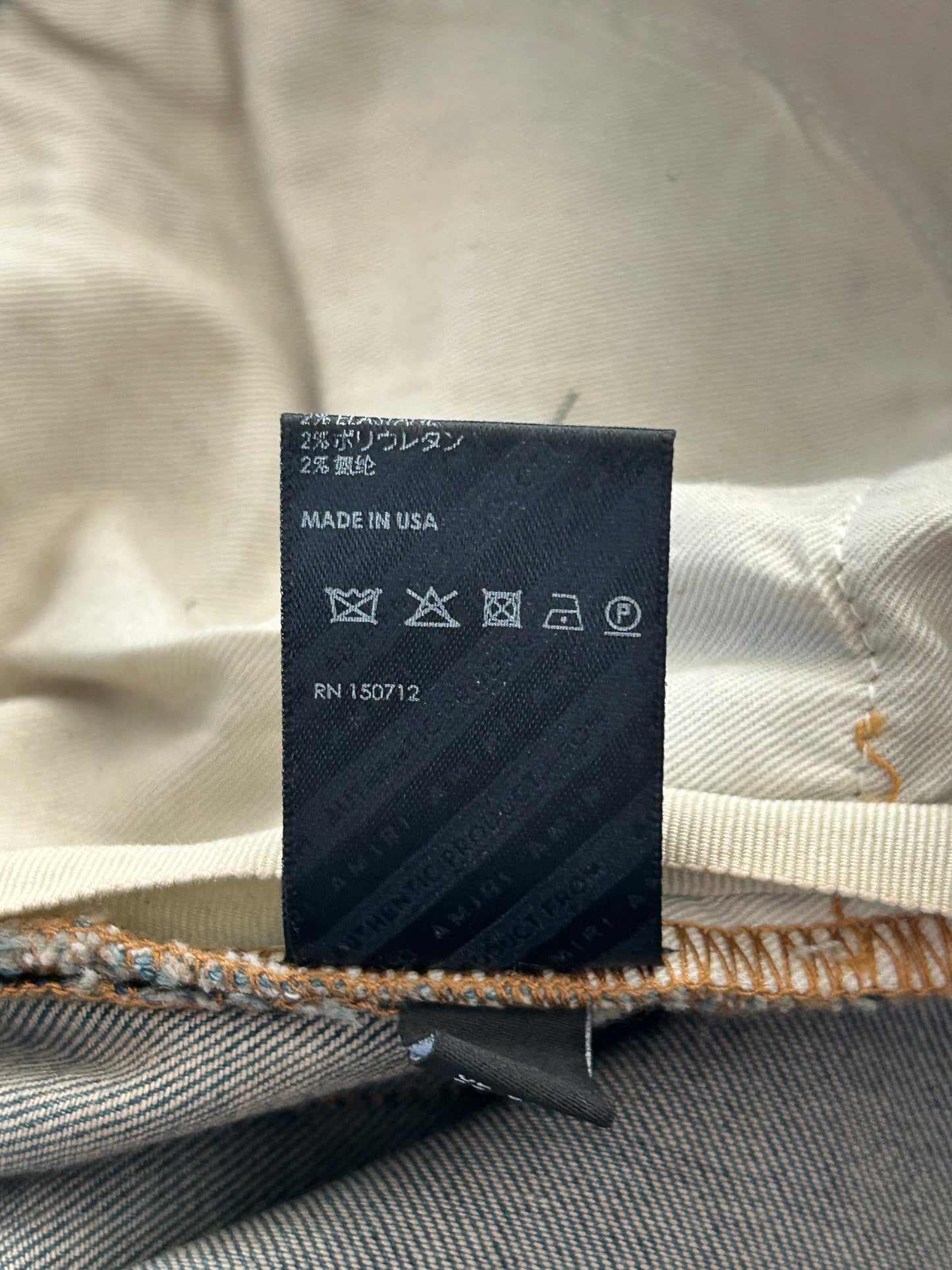 Amiri Clay Indigo & Black Patch MX1 Jeans