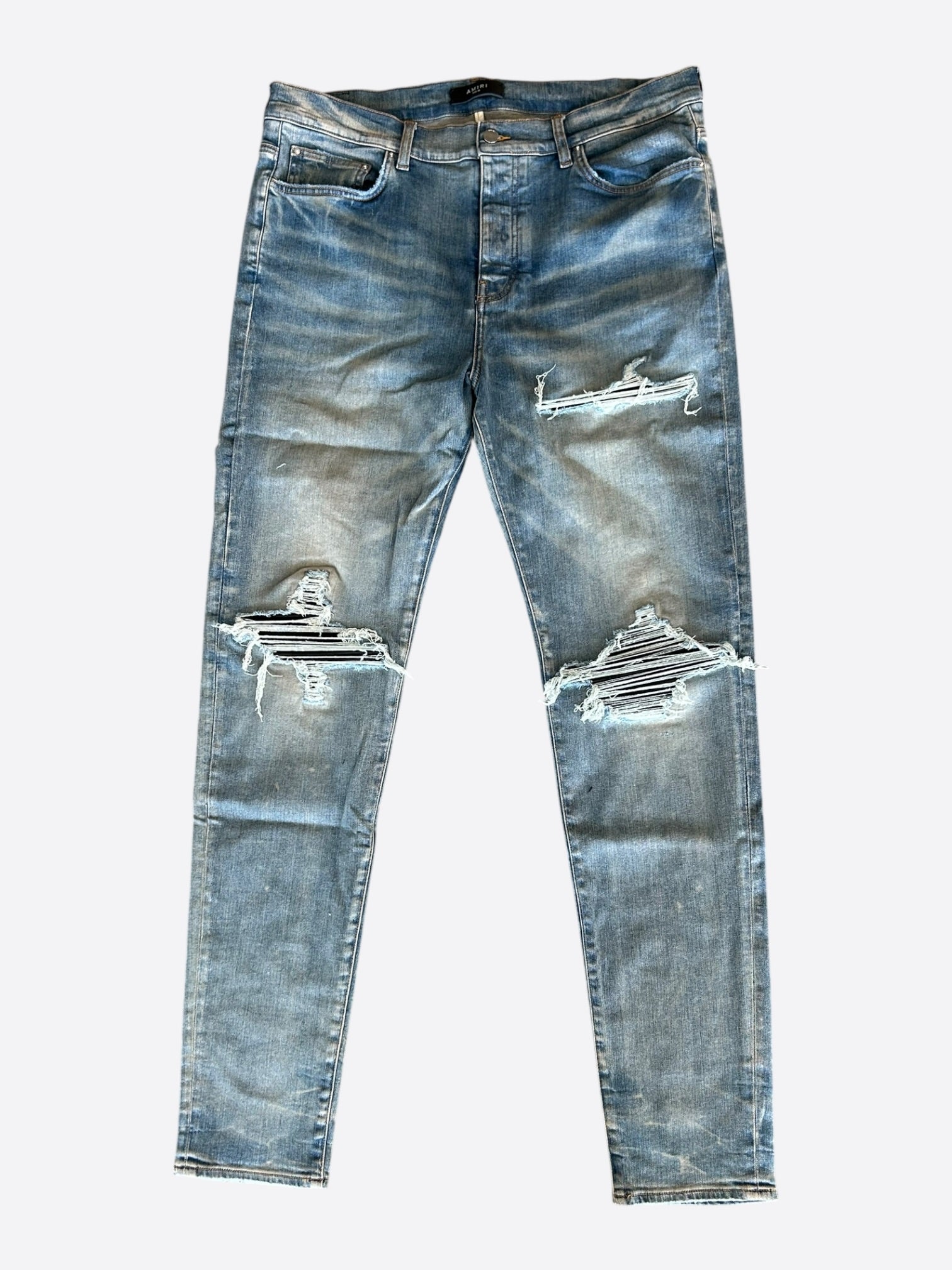 Amiri Clay Indigo & Black Patch MX1 Jeans – Savonches