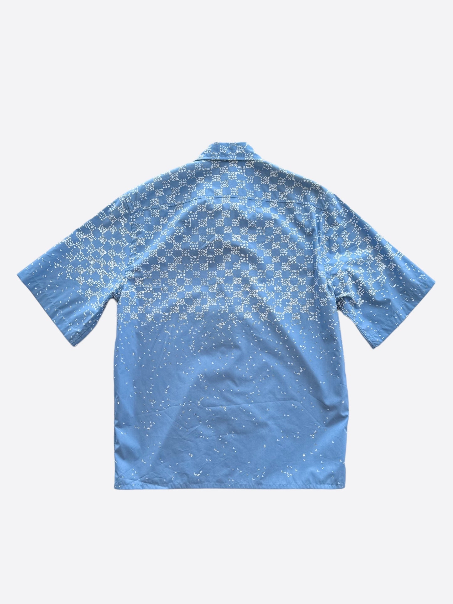 Louis Vuitton Blue LV Spread Damier Button Up Shirt