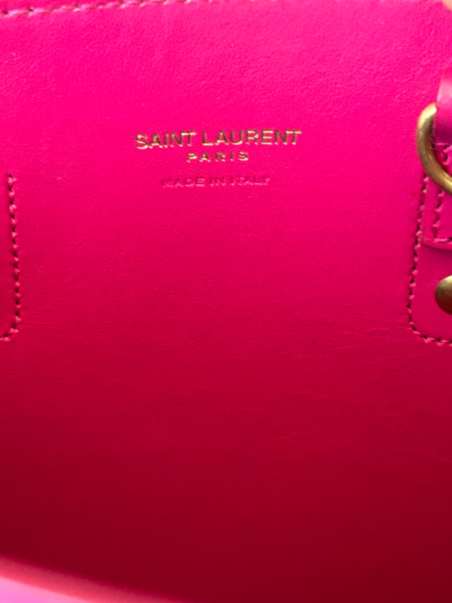 Saint Laurent Fucshia Pink Sac De Jour Nano Tote