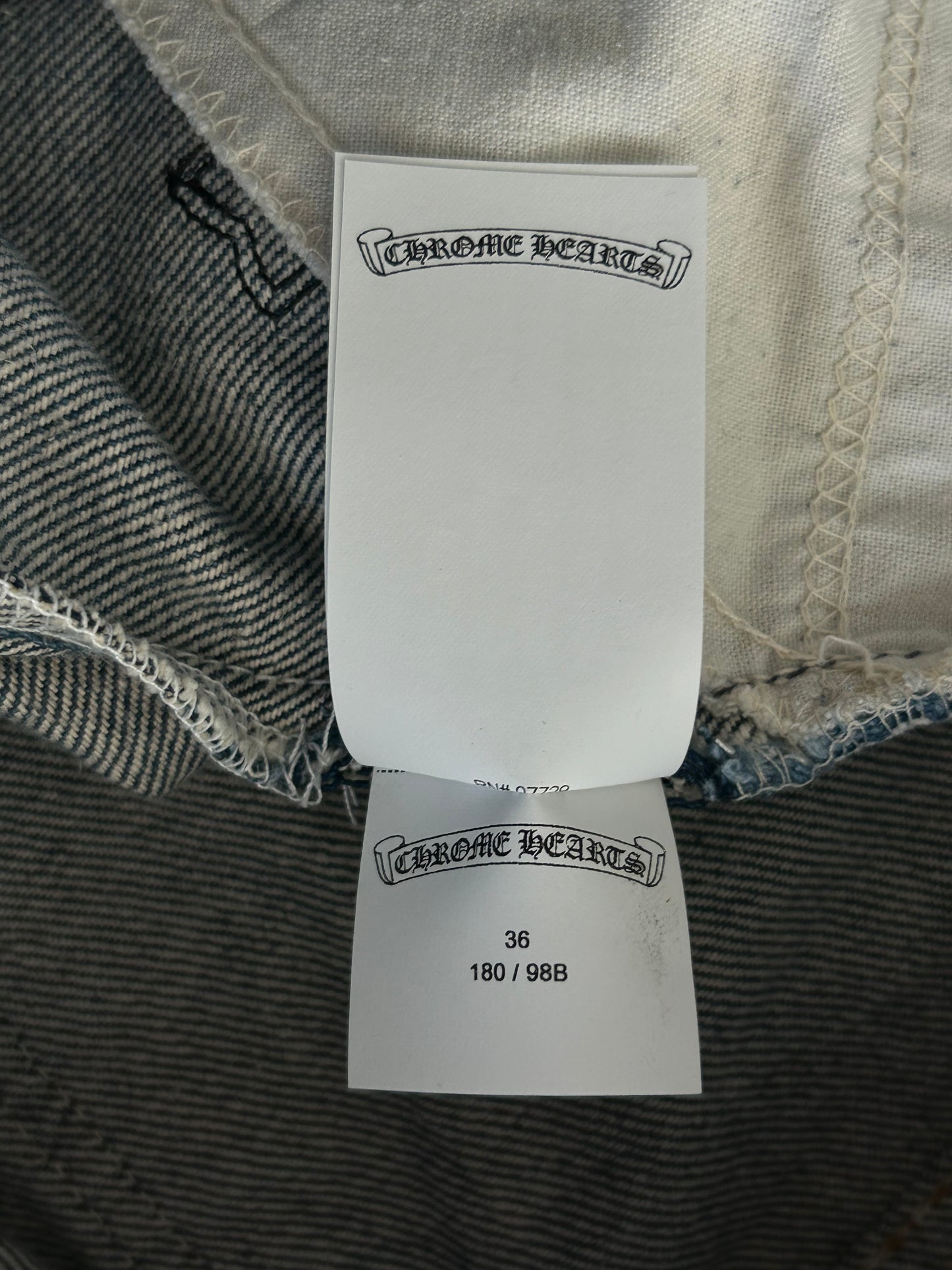 Chrome Hearts Levi's Blue & Black Cross Patch Jeans