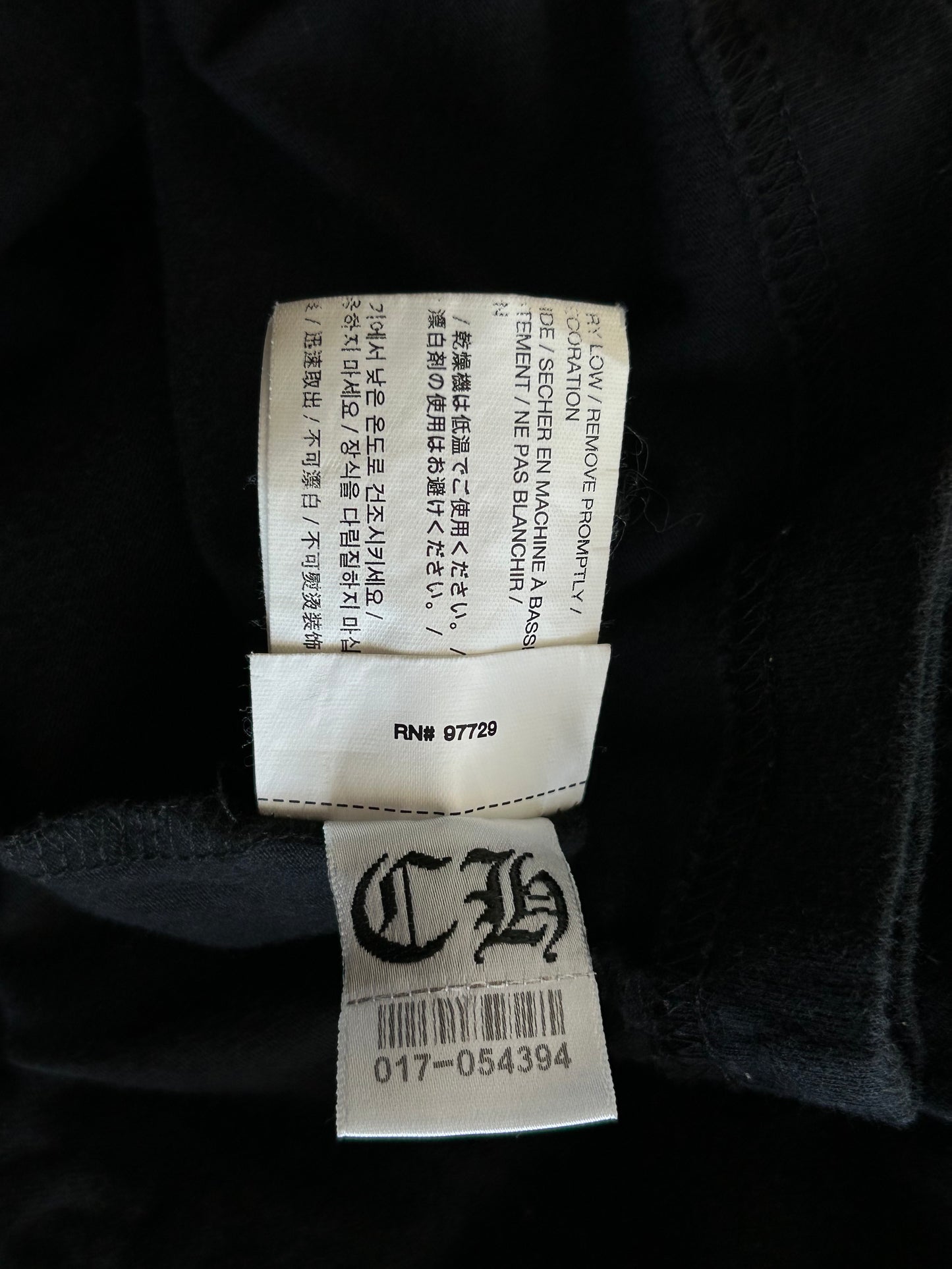 Chrome Hearts Black & Red Horseshoe Logo T-Shirt