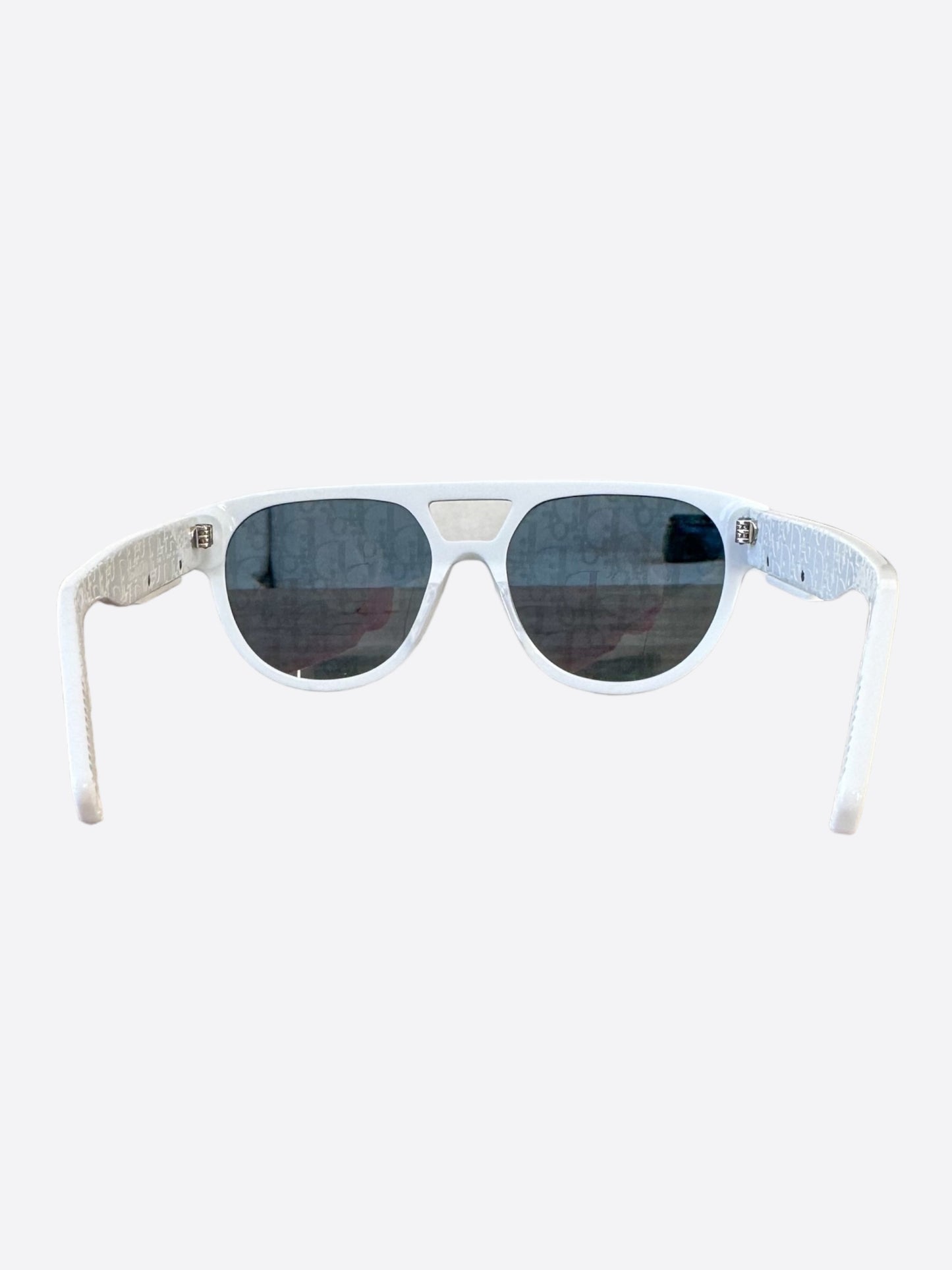 Dior White & Blue Oblique Sunglasses