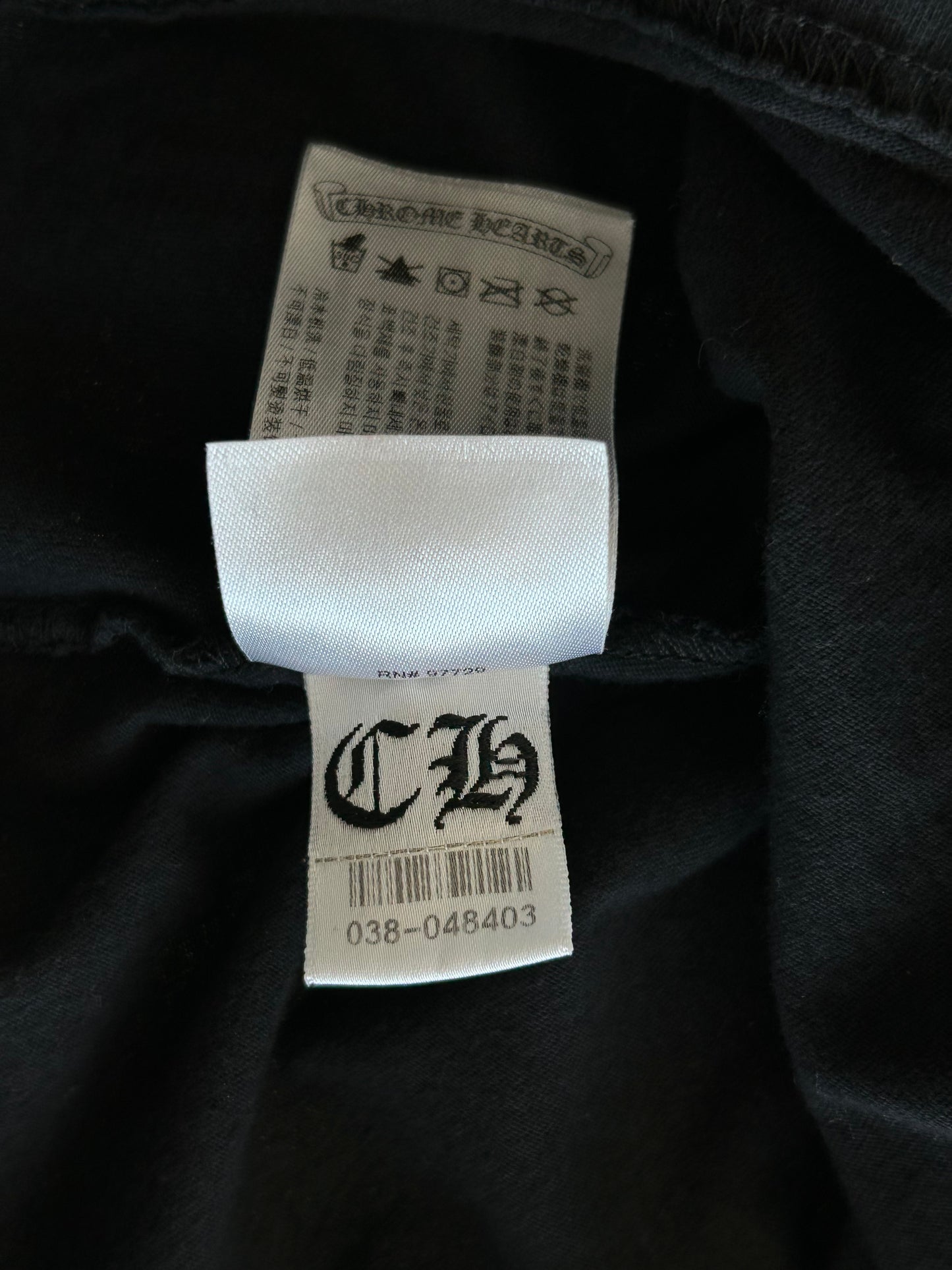 Chrome Hearts Black & White Cemetery Jacquard Horseshoe Logo T-Shirt