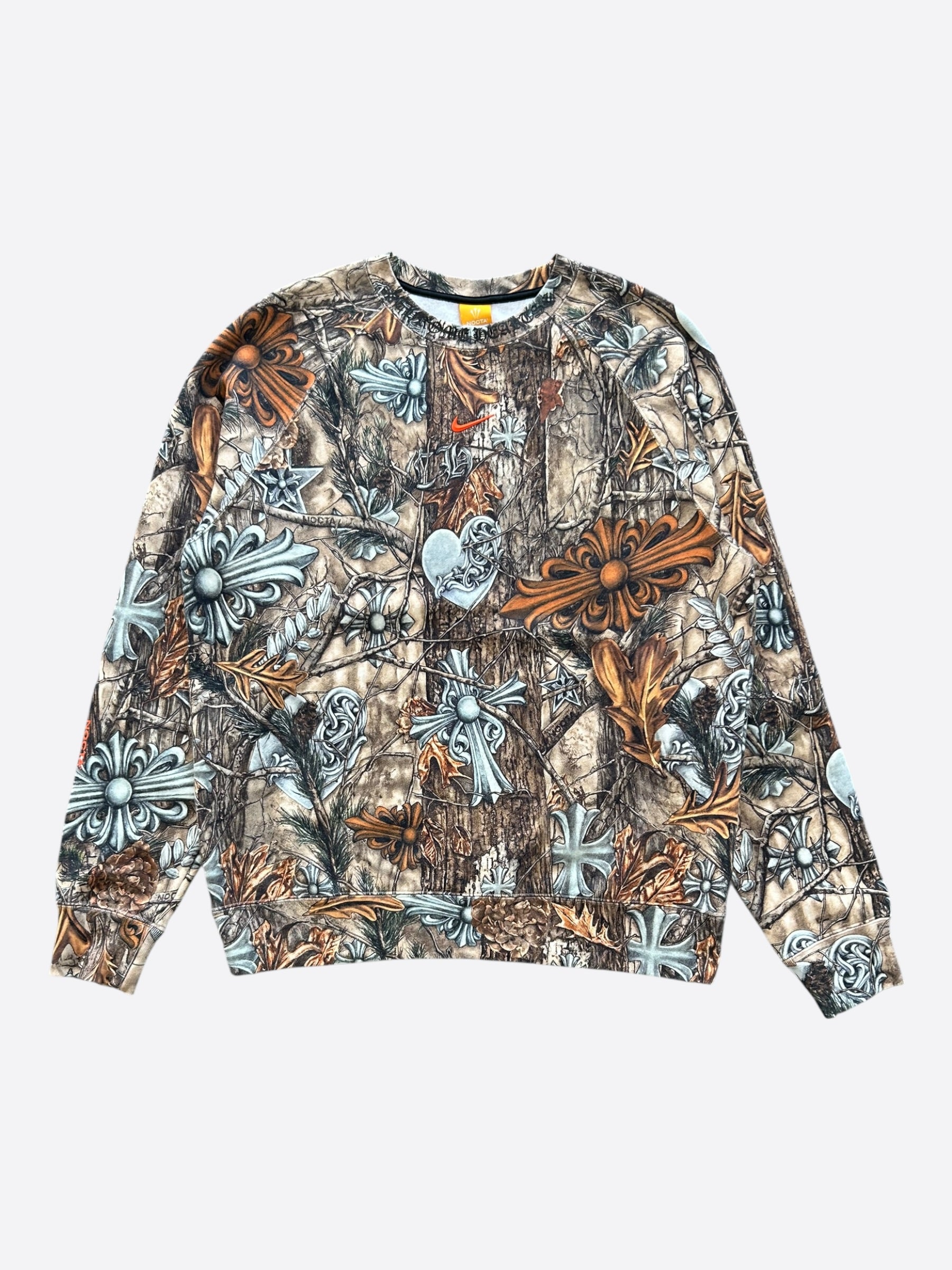 NOCTA × Chrome hearts 総柄スウェット Chrome Hearts Nike NOCTA Camouflage Horseshoe Logo Sweater – Savonches