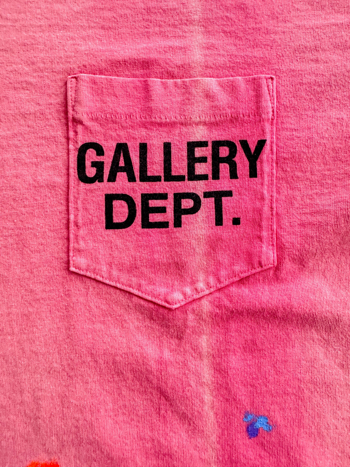 Gallery Dept Vintage Pink Paint Splatter Logo T-Shirt