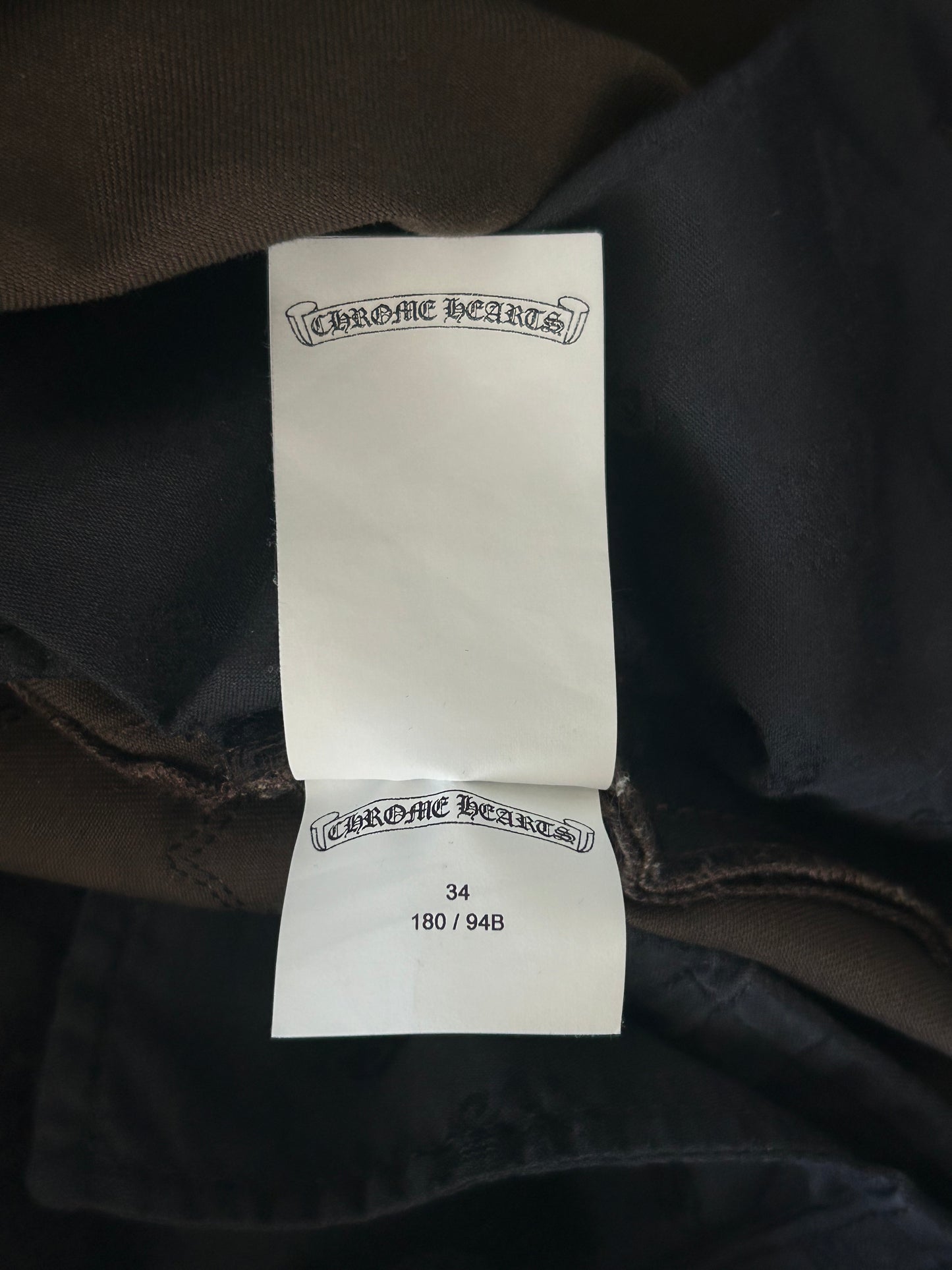 Chrome Hearts Brown Cheetah Cross Patch Chino Pants