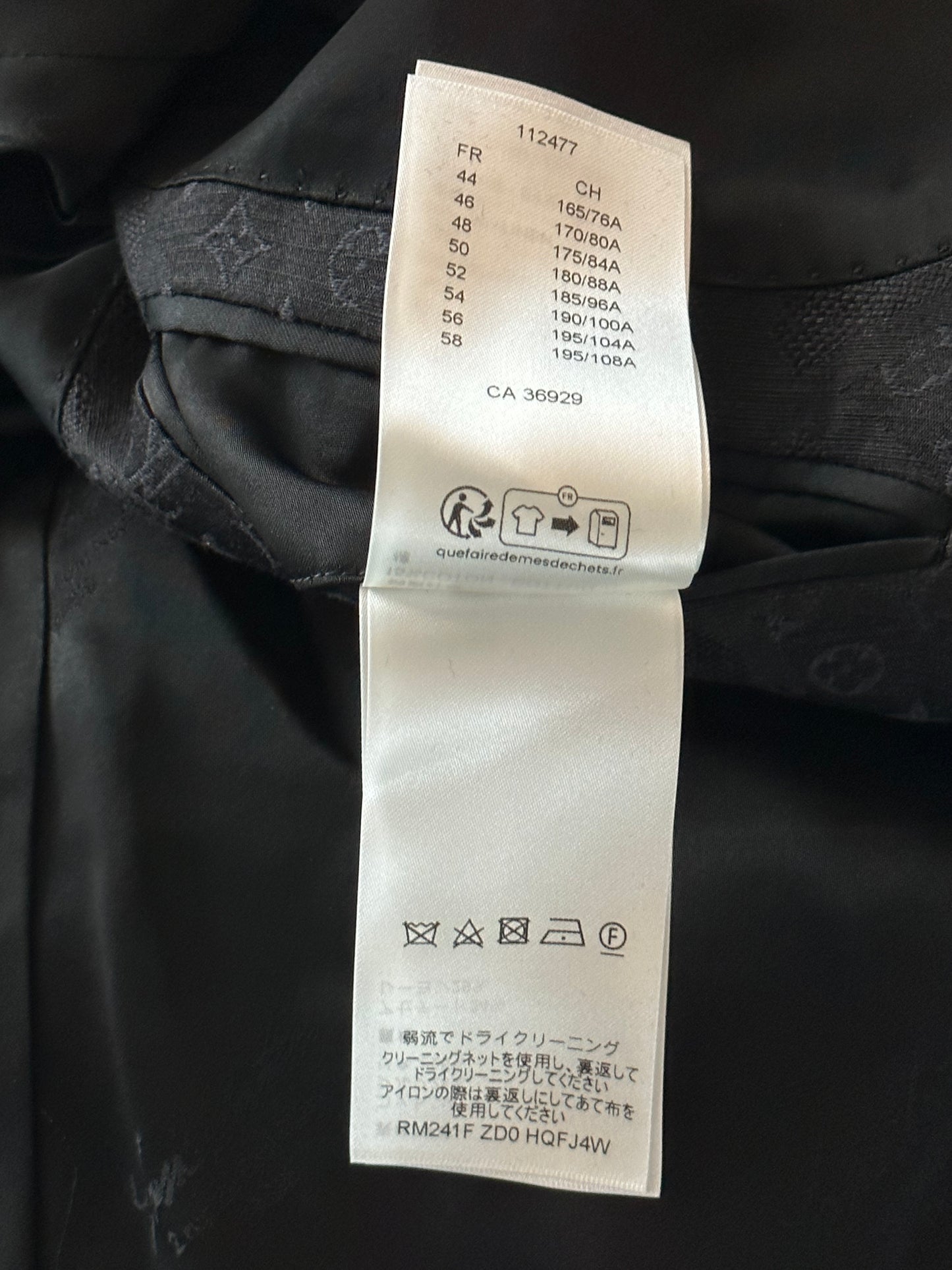 Louis Vuitton Black Flower Monogram Blazer Jacket