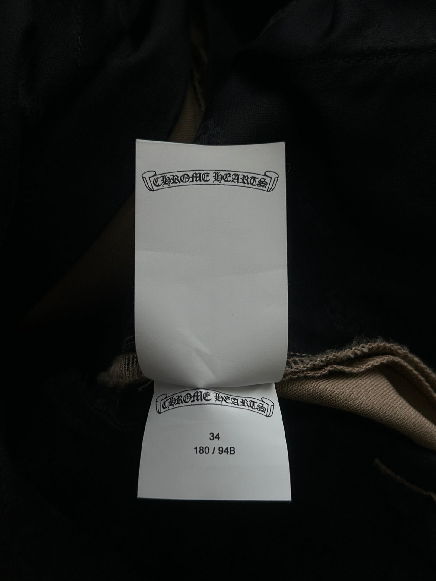 Chrome Hearts Tan Black & Checkered Cross Patch Chino Pants