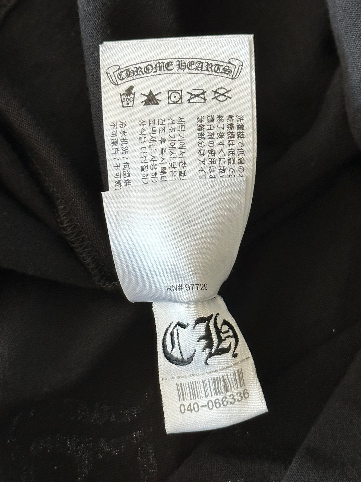 Chrome Hearts Black & White Miami Horseshoe Logo T-Shirt