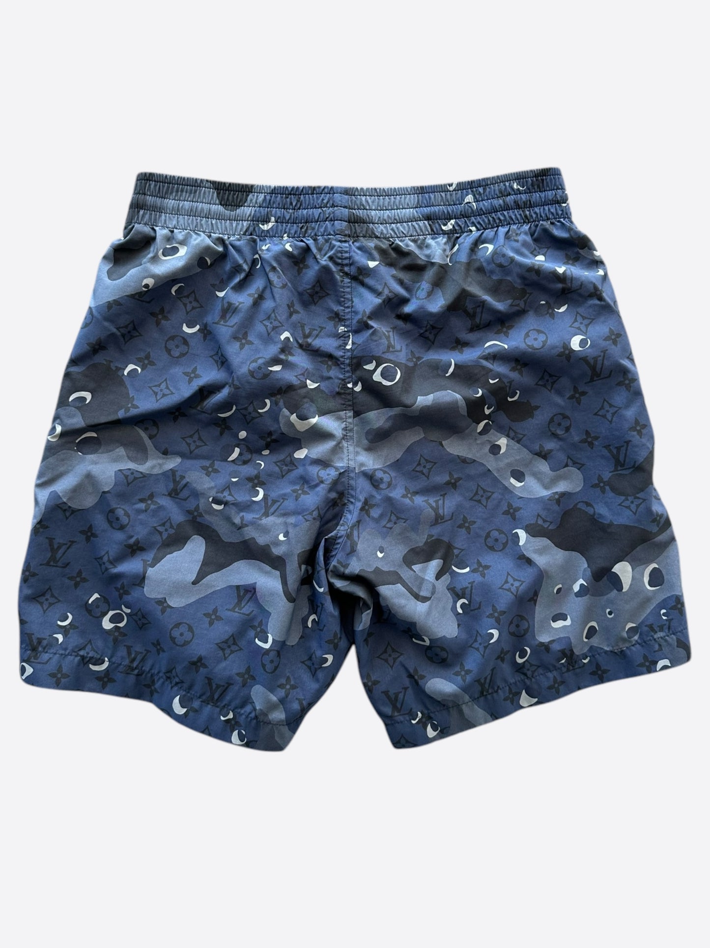 Louis Vuitton Blue Camouflage Monogram Swim Shorts