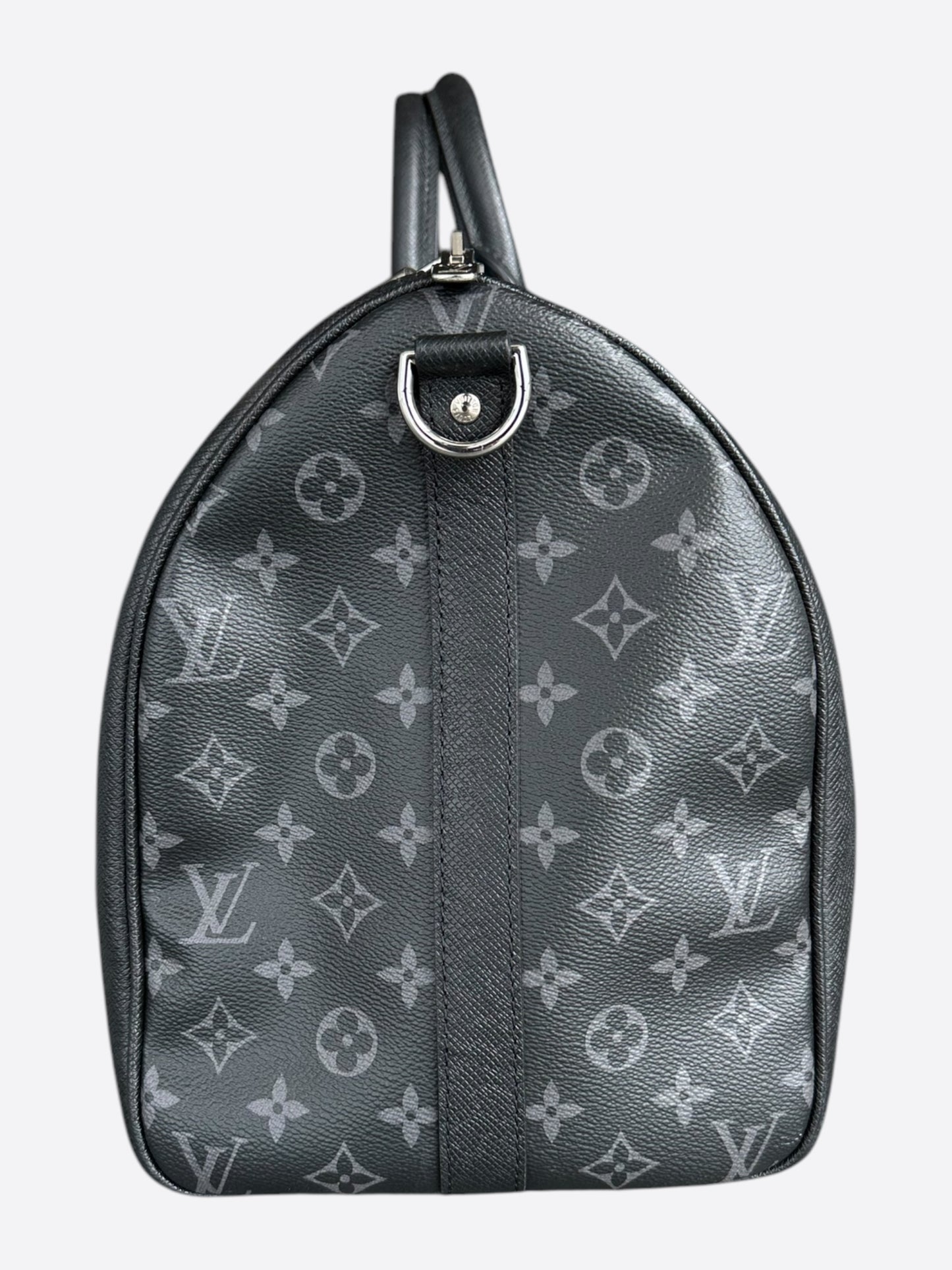 Louis Vuitton Black Taigarama Monogram Keepall 50