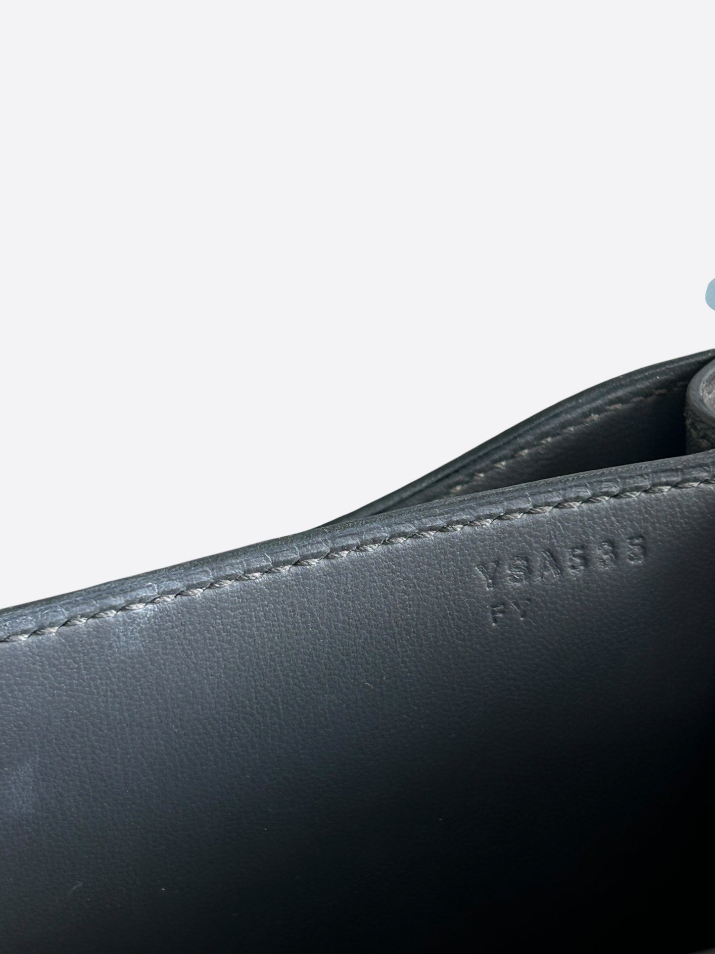 Hermes Grey Ostrich & Gold Hardware Constance 18