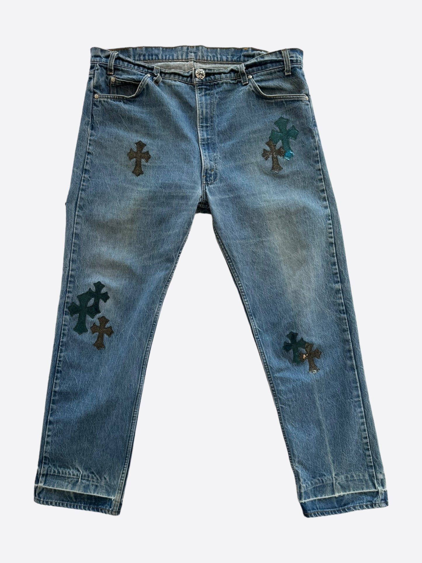 Chrome Hearts Levis St Barth Blue Galaxy Patch Jeans
