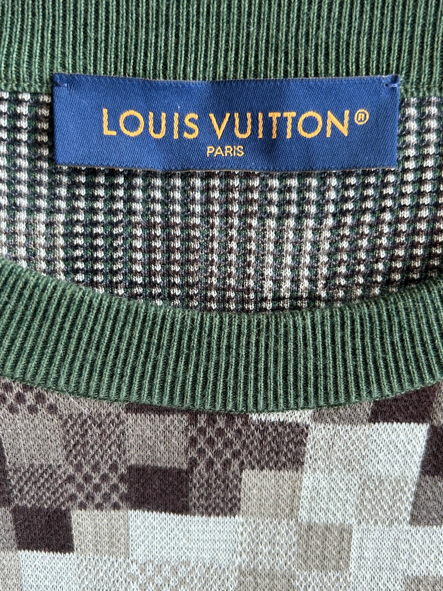 Louis Vuitton Green Damoflage LVers Sweater