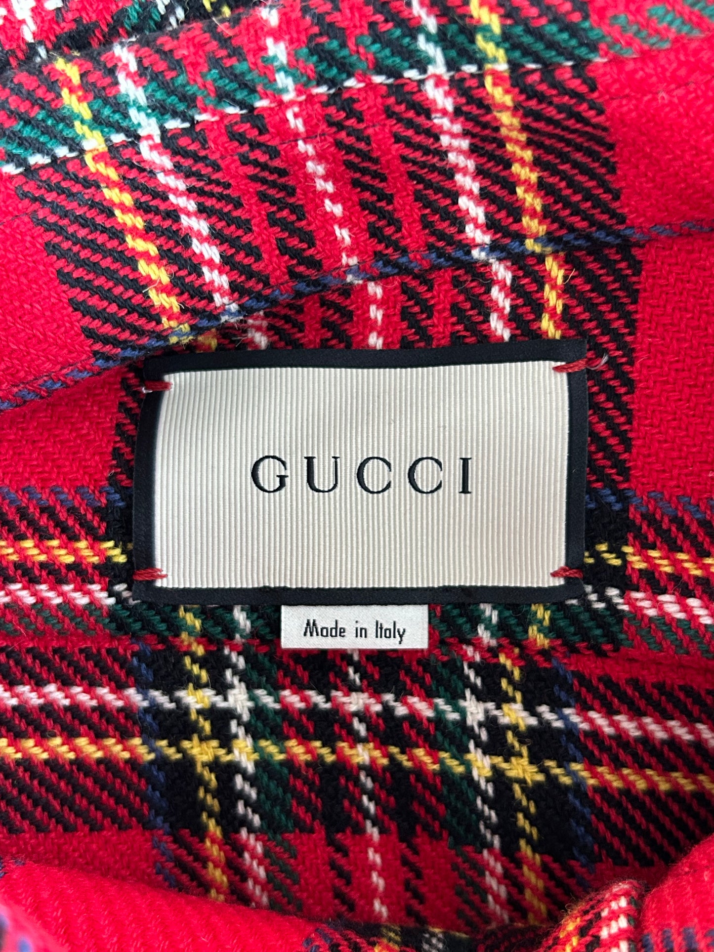 Gucci Red Plaid Checked Flannel Shirt