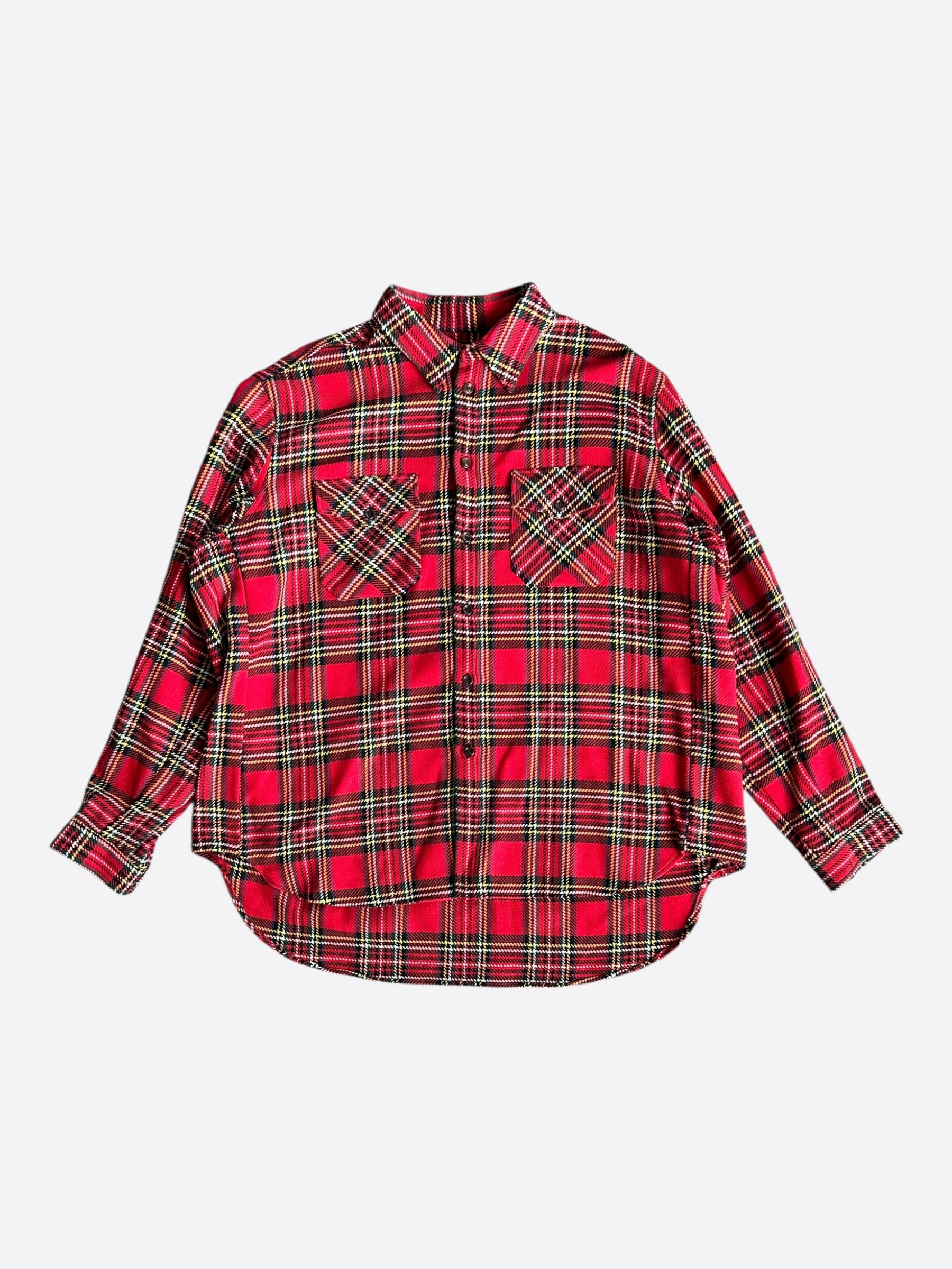 Gucci Red Plaid Checked Flannel Shirt – Savonches