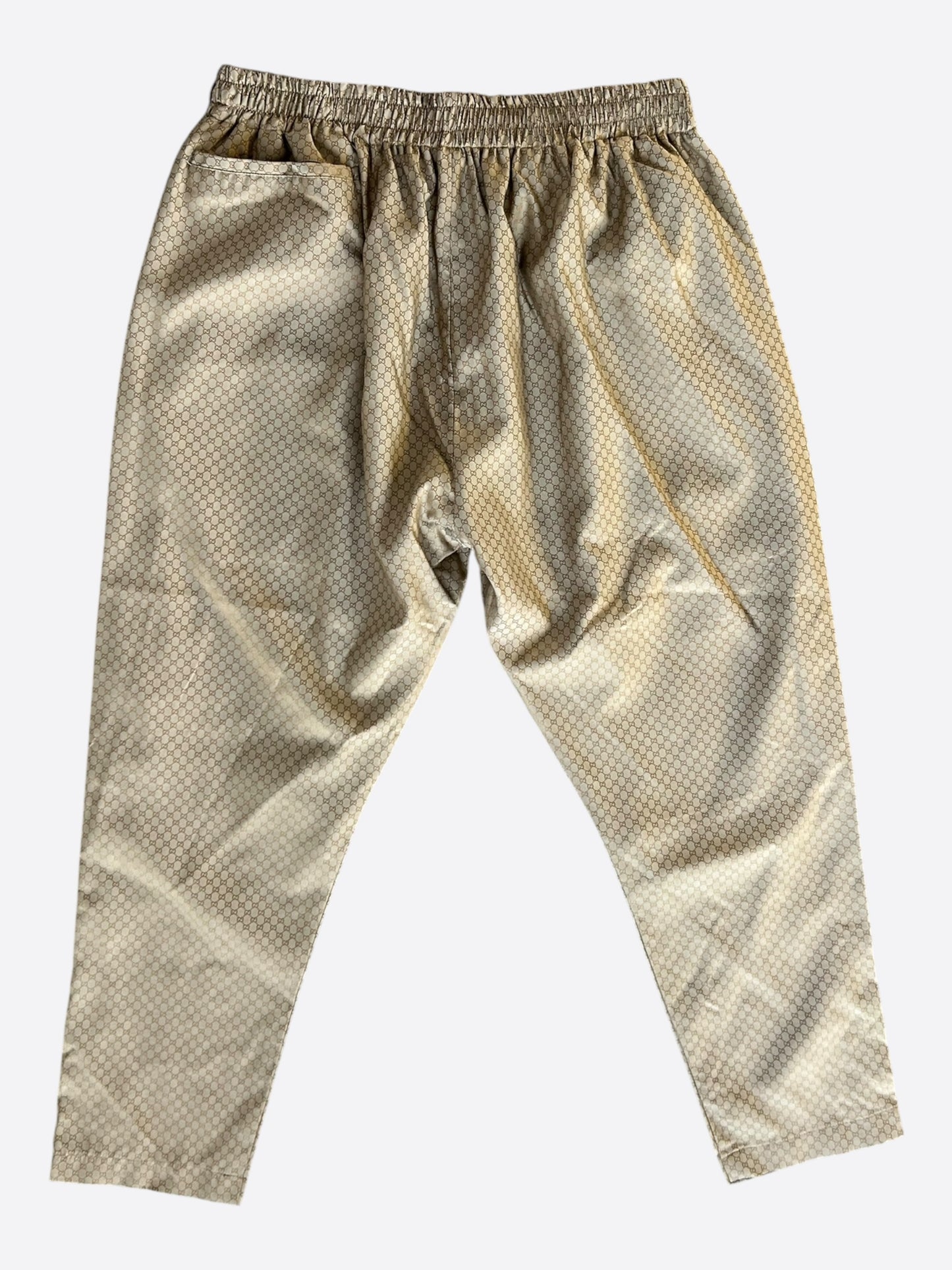 Gucci Beige & Brown GG Monogram Trackpants