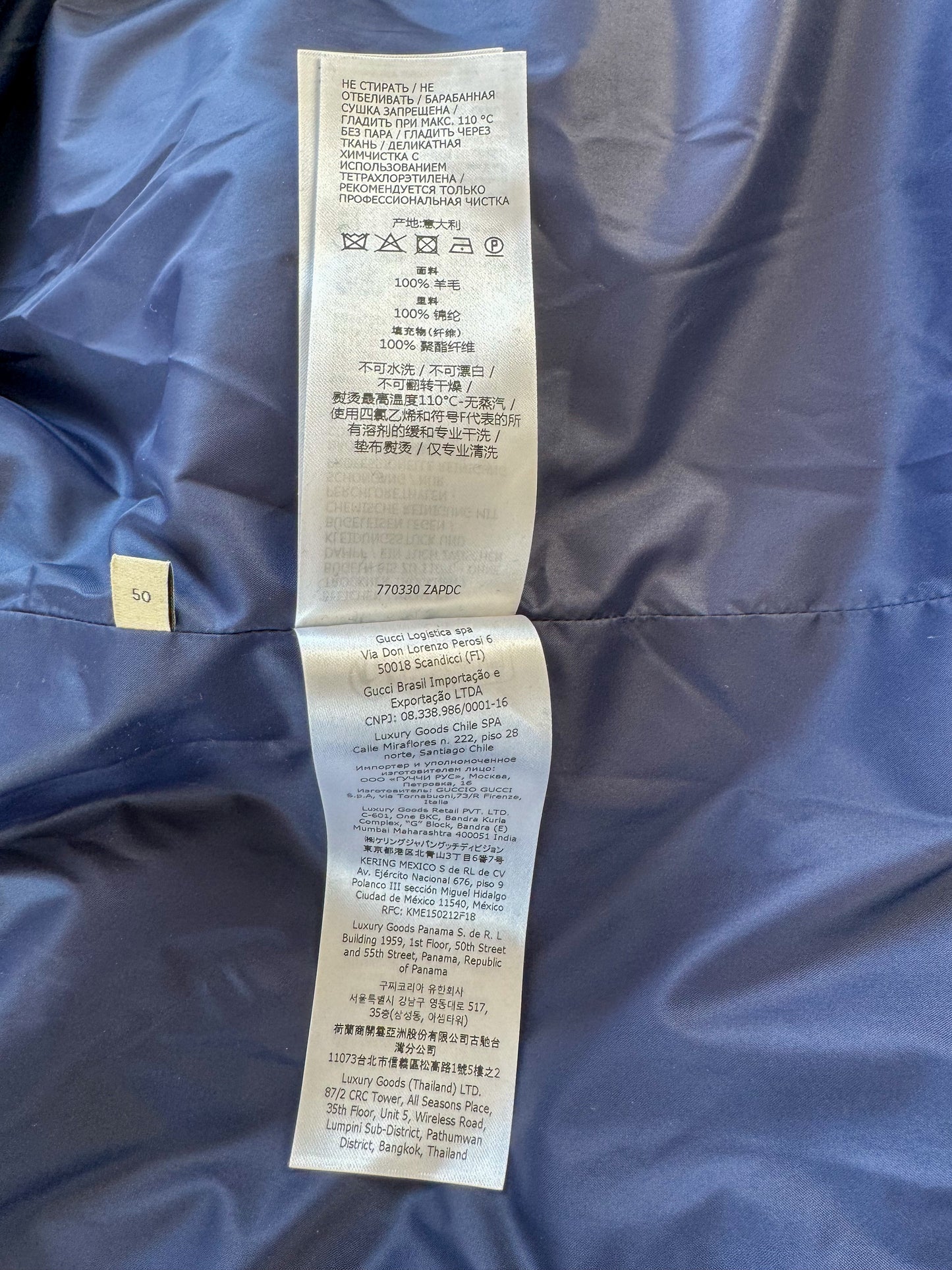 Gucci Green GG Monogram Wool Coat