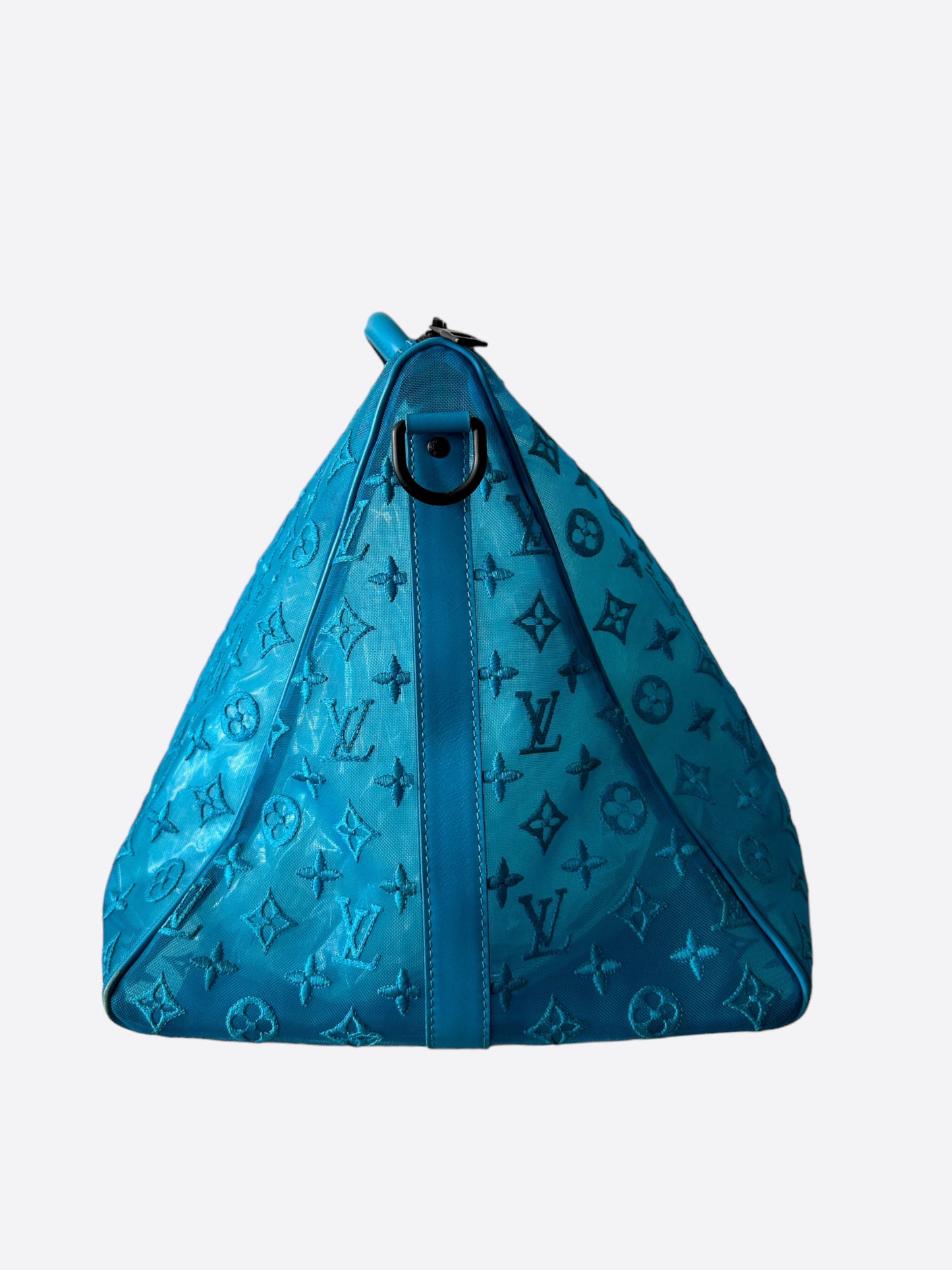 Louis Vuitton Blue Mesh Monogram Triangle Keepall 50