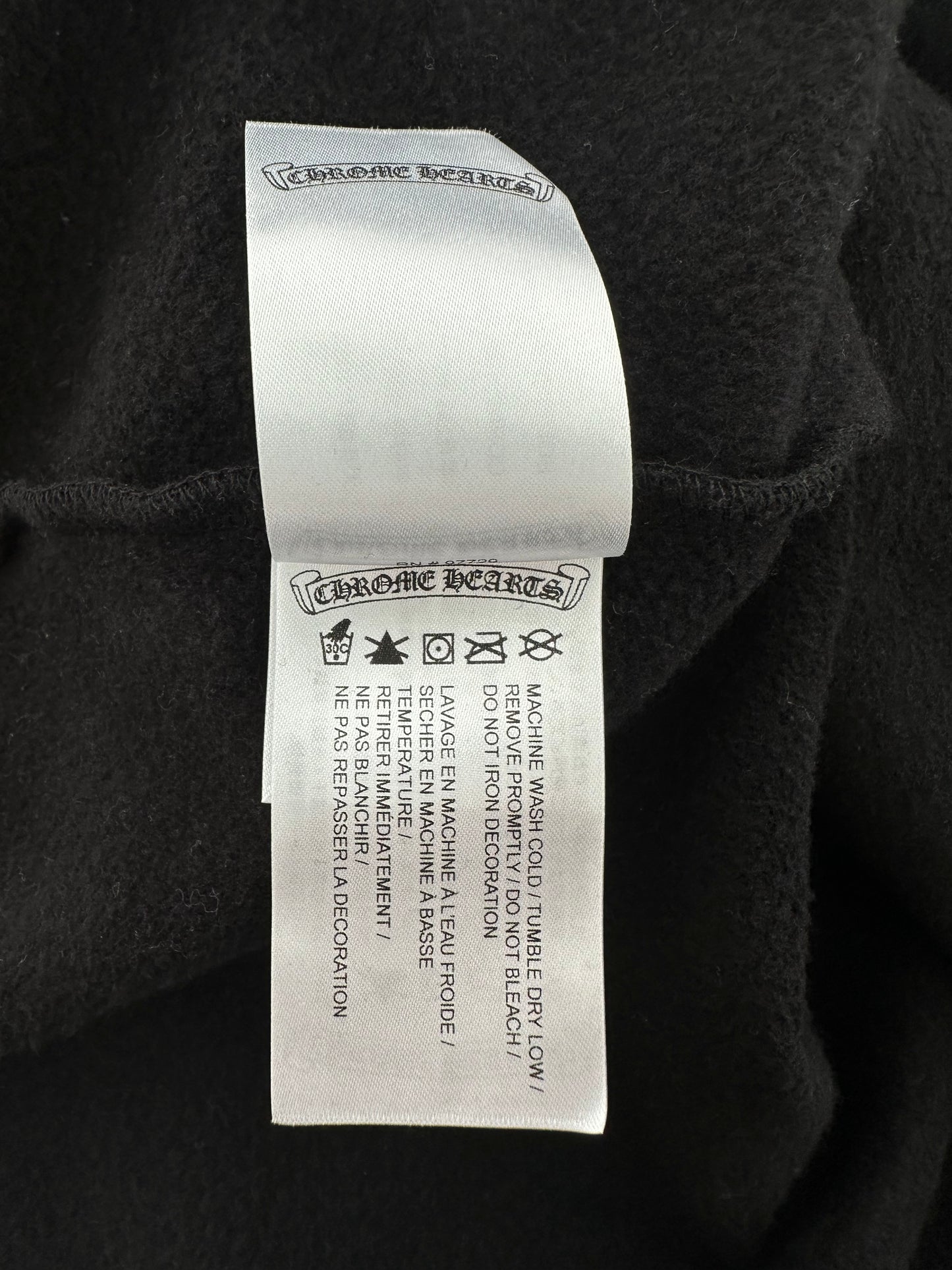 Chrome Hearts Black & White Las Vegas Horseshoe Logo Zip Up Hoodie