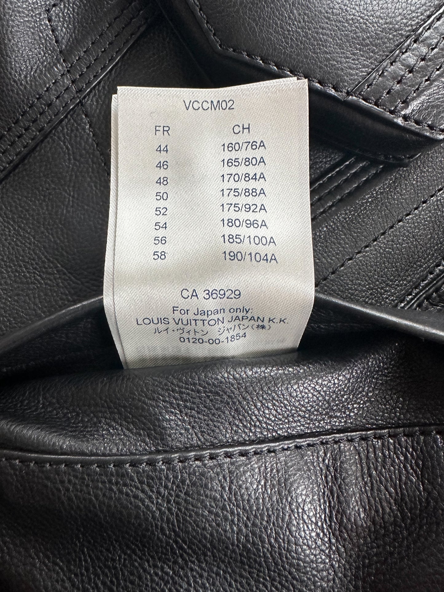 Louis Vuitton Black & White Chain Leather Trucker Jacket