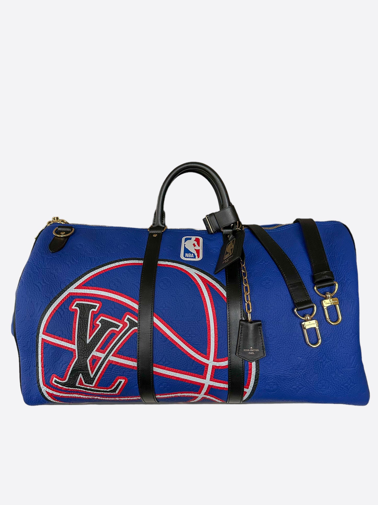 Louis Vuitton NBA Blue Taurillon Monogram Keepall 55