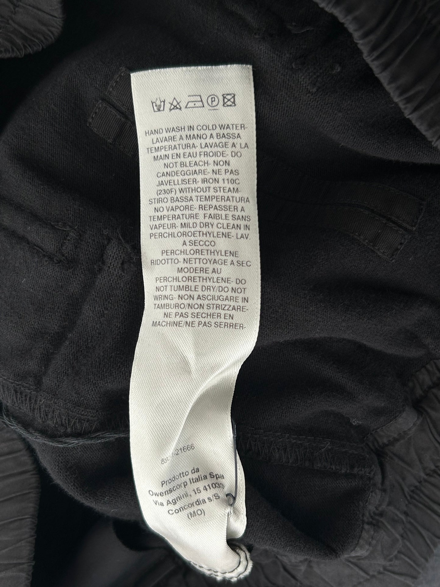 Rick Owens Black Gimp Pod Shorts