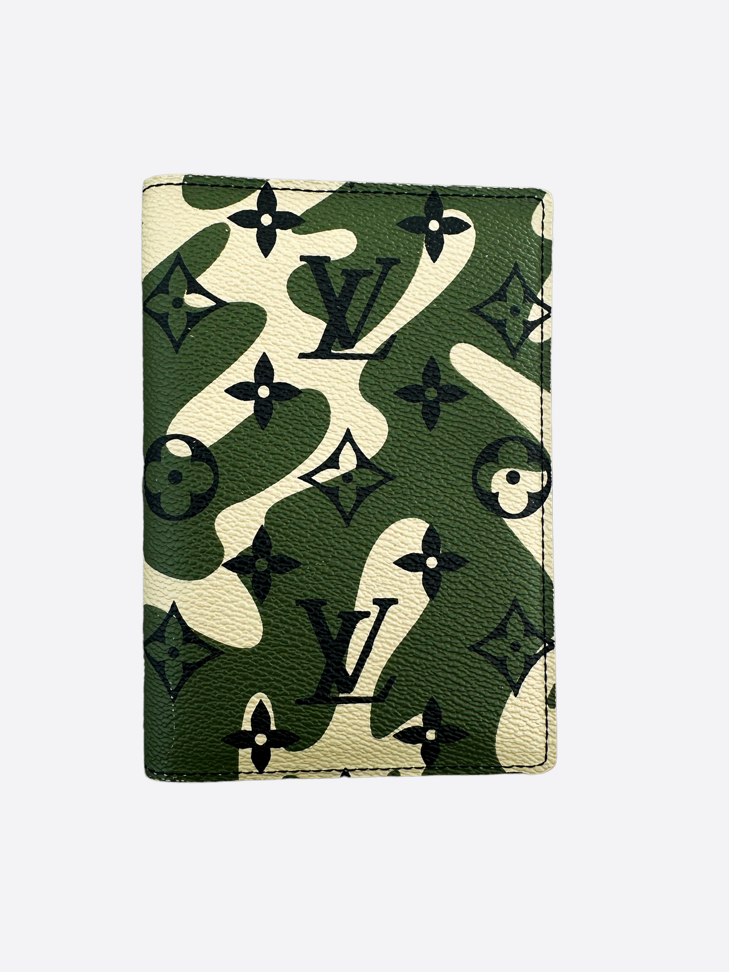 Louis Vuitton Takashi Murakami Camo Monogram Passport Cover