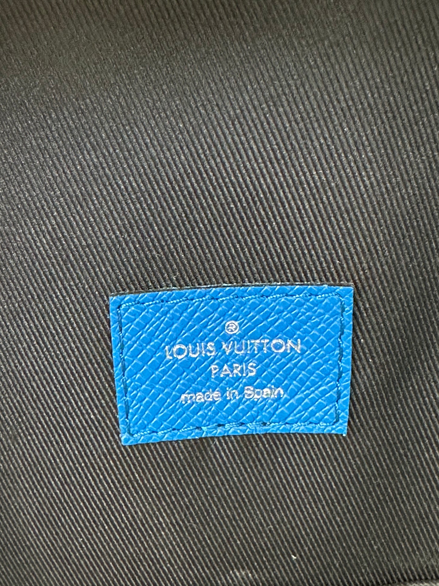 Louis Vuitton Agave Blue Taigarama Monogram Discovery Backpack