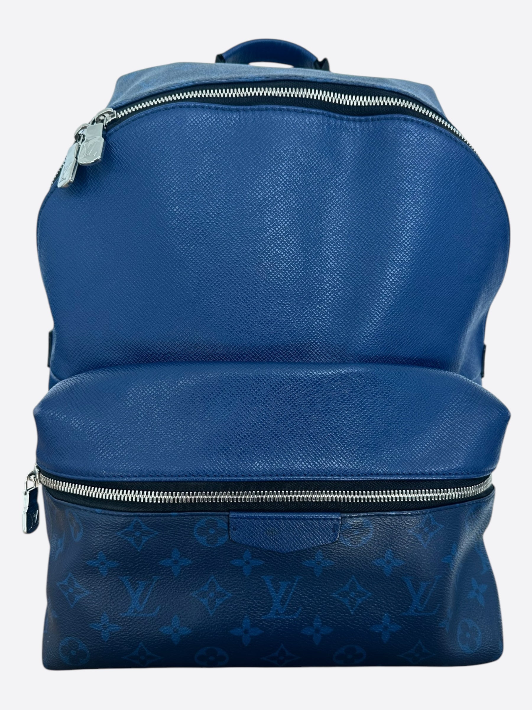 louis vuitton backpack blue zipper Taigarama Discovery | myGemma Crafted from monogram pigment coated canvas with colored leather trim Louis Vuitton Blue Taigarama Monogram