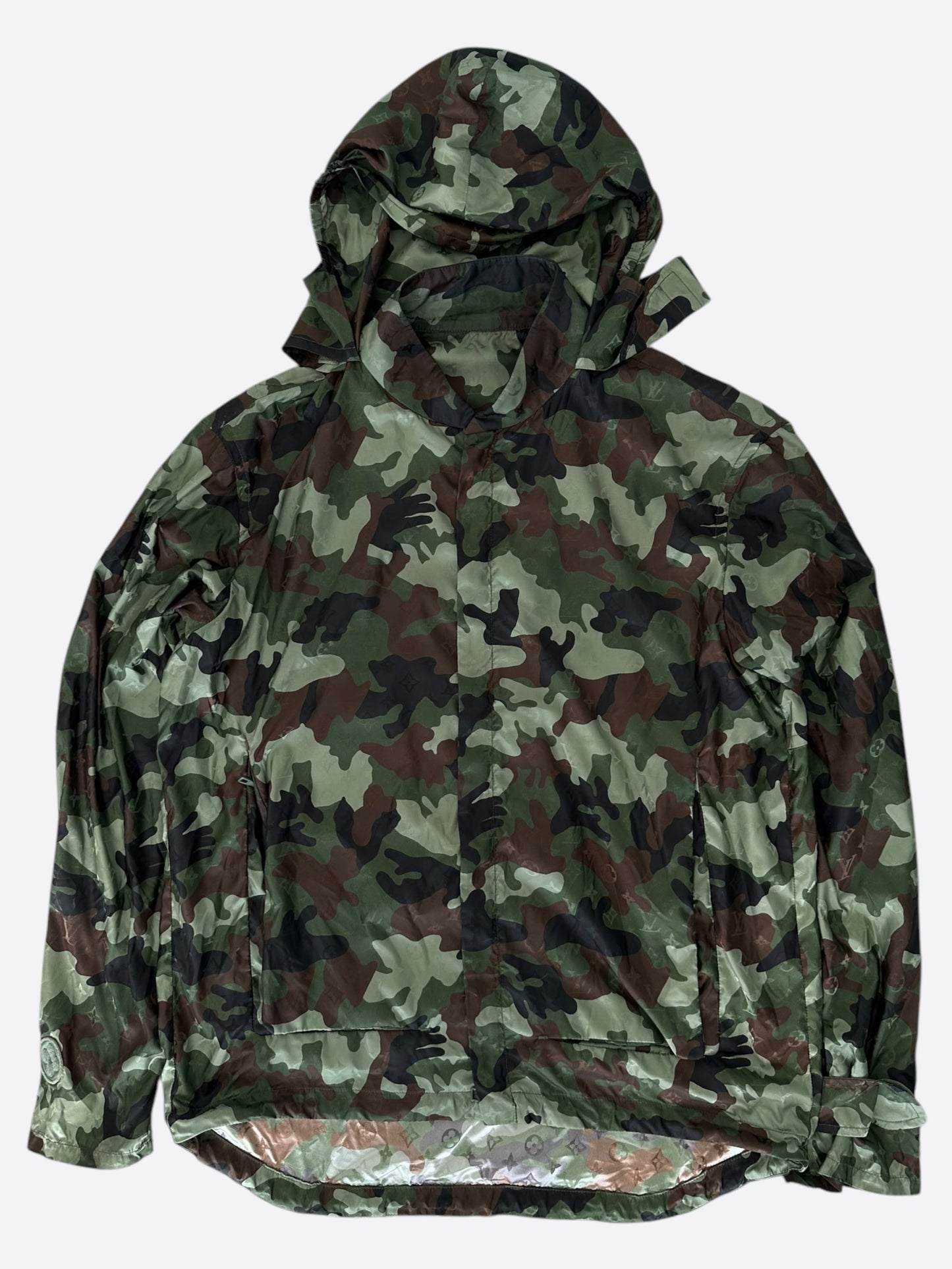 Louis Vuitton Green Camouflage Monogram Windbreaker