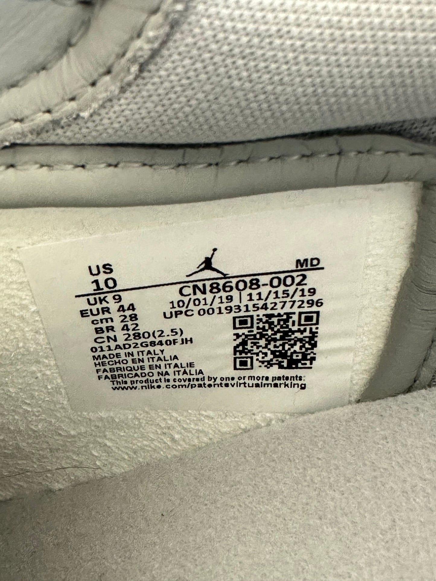 Dior Air Jordan Grey & White Oblique Low Top Sneakers