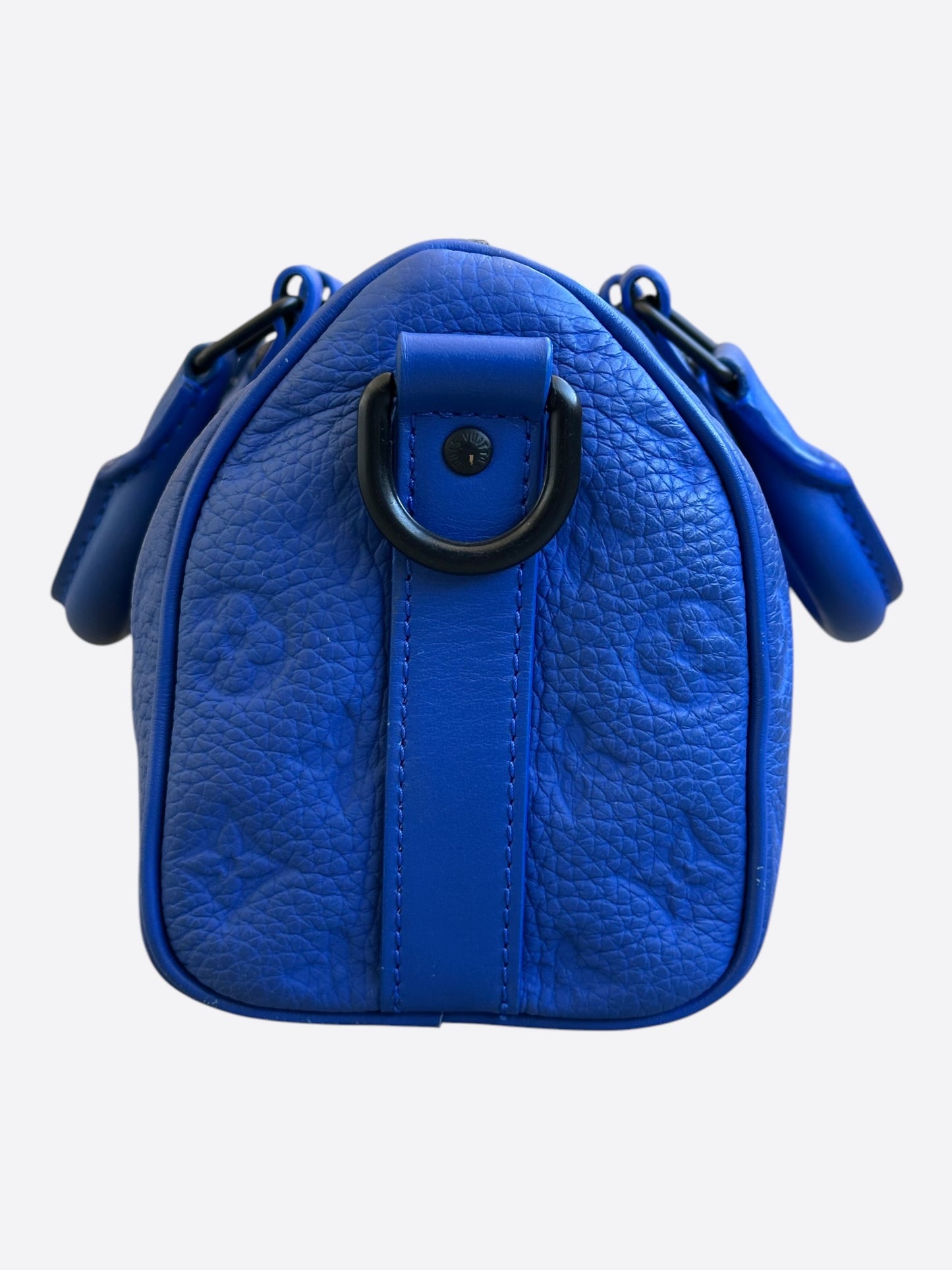 Louis Vuitton Blue Taurillon Monogram Keepall 25