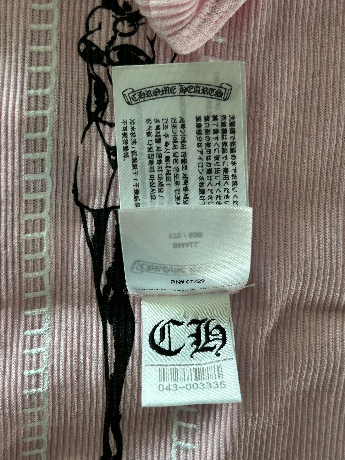 Chrome Hearts Pink & White Deadly Doll Tank Top