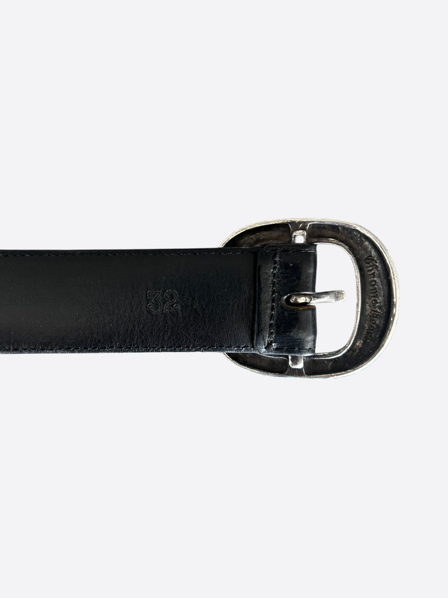 Chrome Hearts Black & Silver Gunslinger Belt