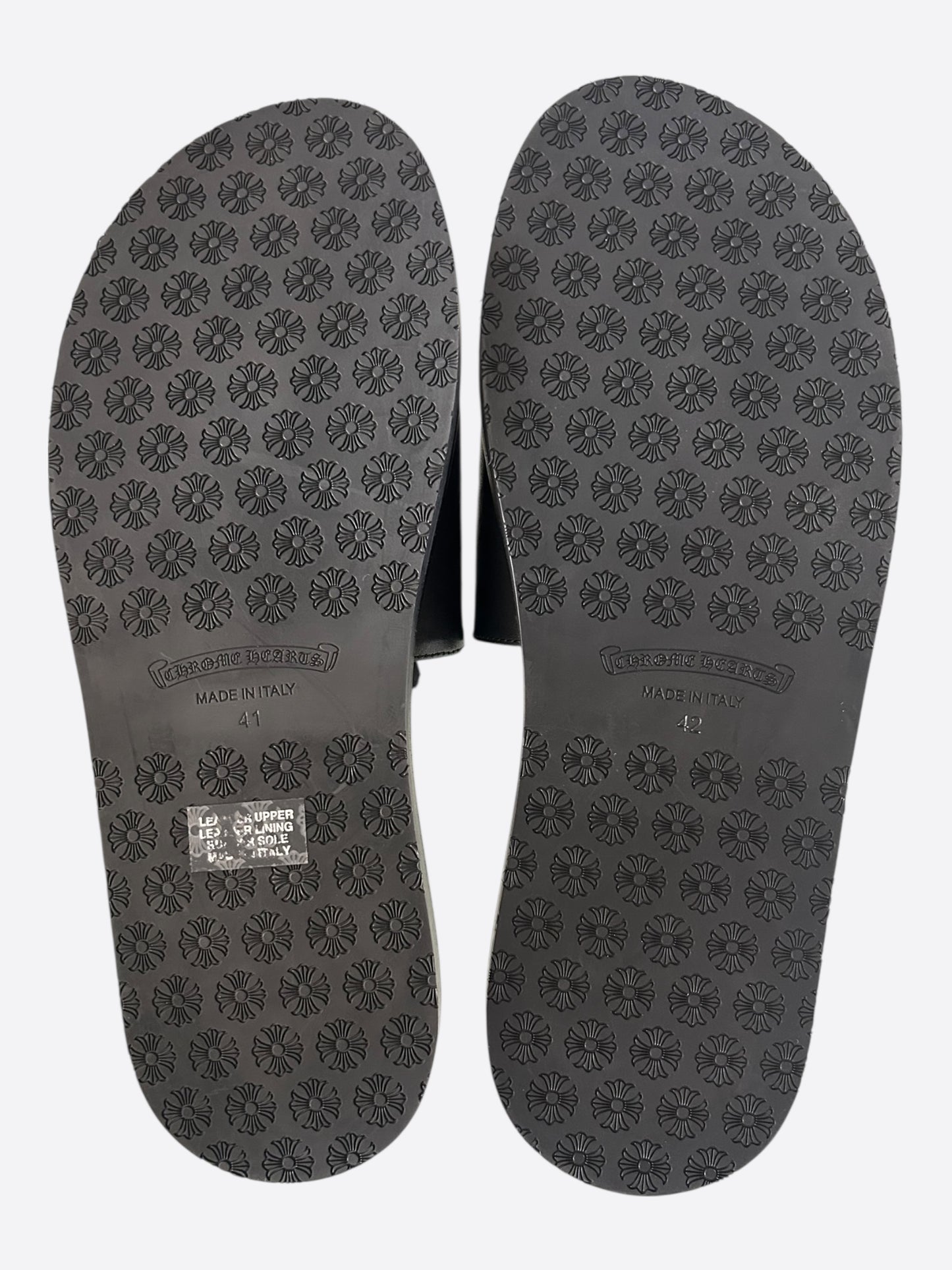 Chrome Hearts Black Cross Patch Slides