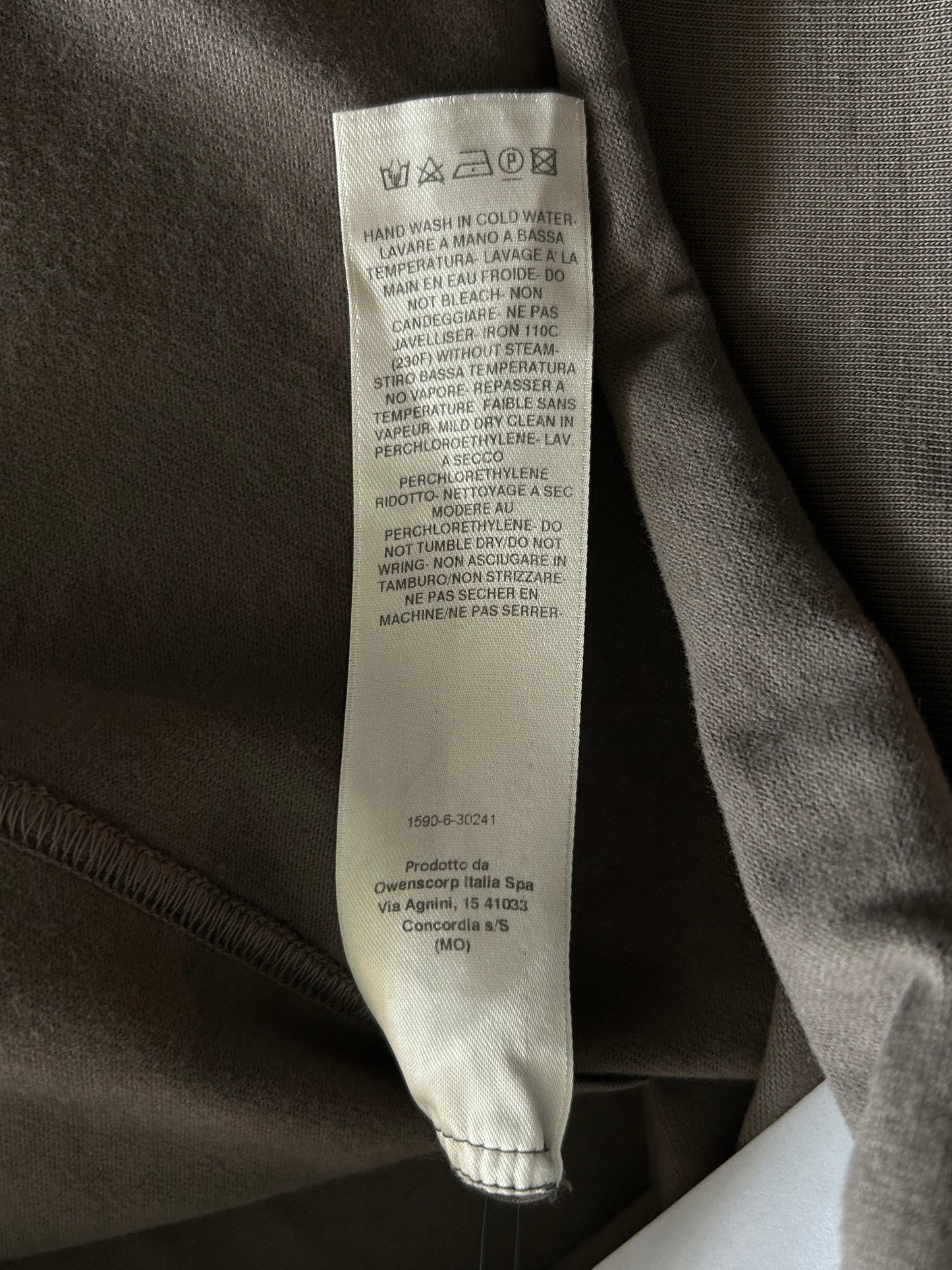 Rick Owens Brown Jumbo T-Shirt