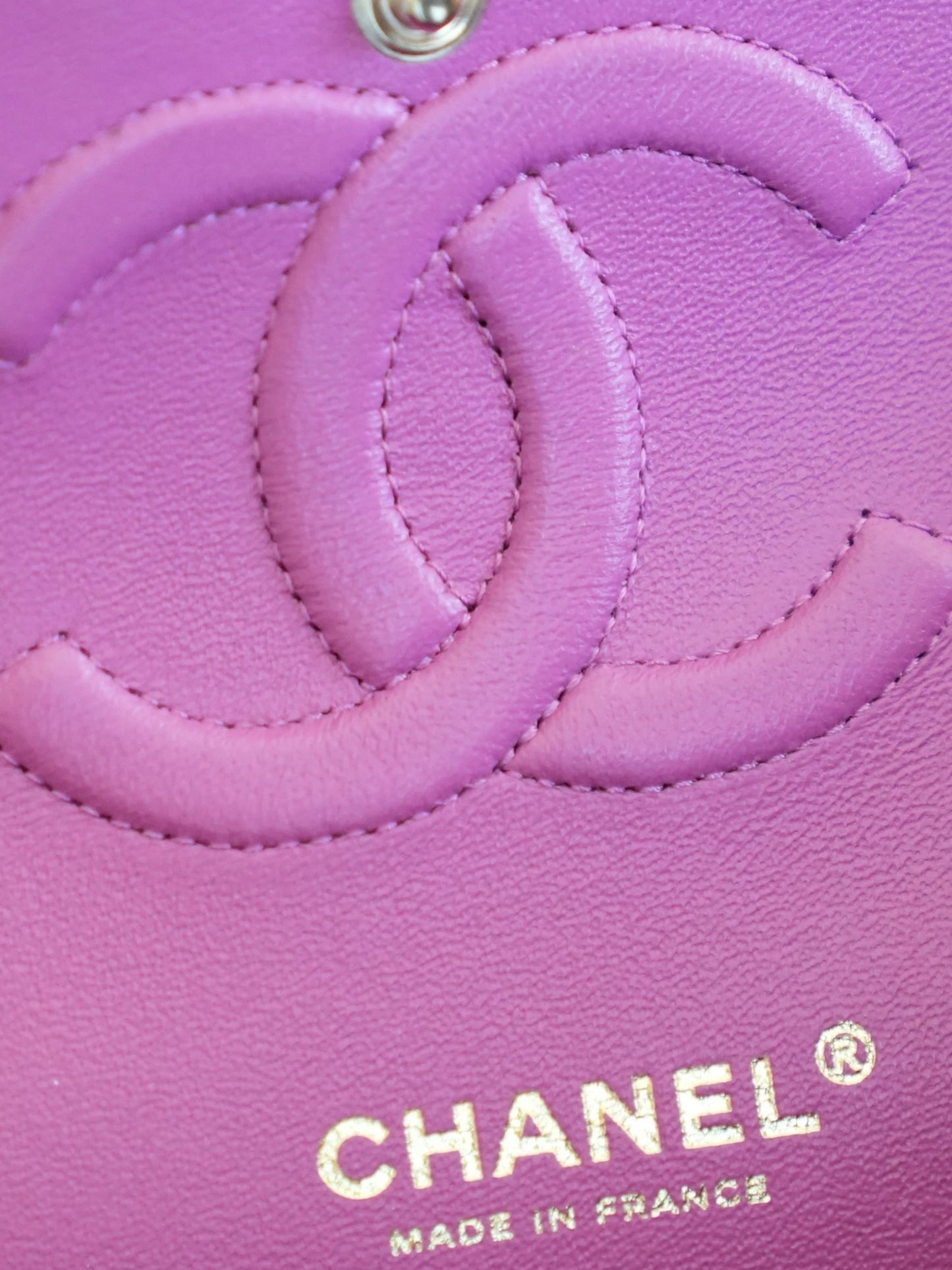 Chanel Blue Lambskin Quilted Classic Medium Flap