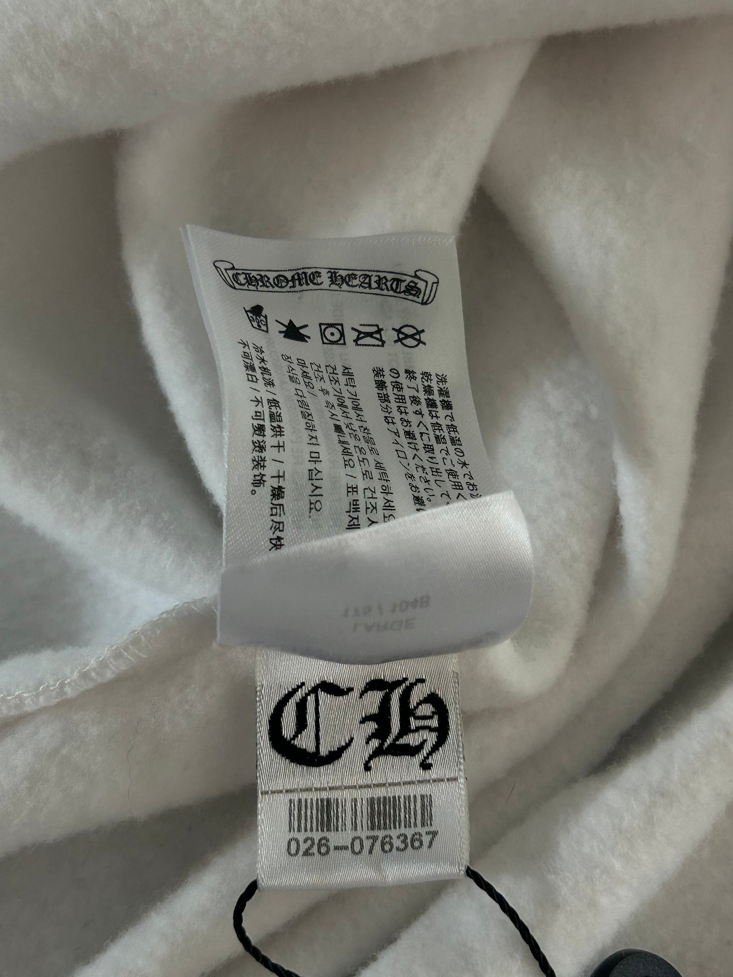 Chrome Hearts White Glow In The Dark Horseshoe Logo Hoodie