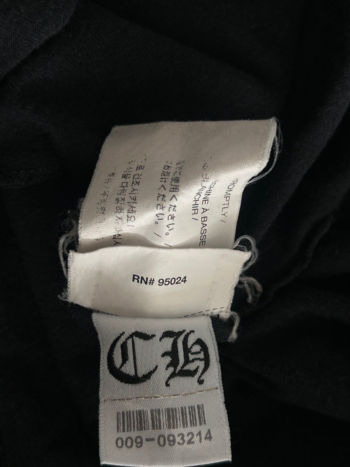 Chrome Hearts Black & White Floral Cross T-Shirt