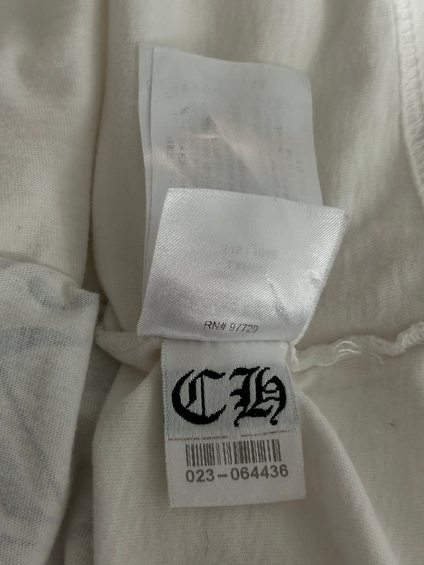 Chrome Hearts White & Black Hong Kong Exclusive Horseshoe Logo T-Shirt